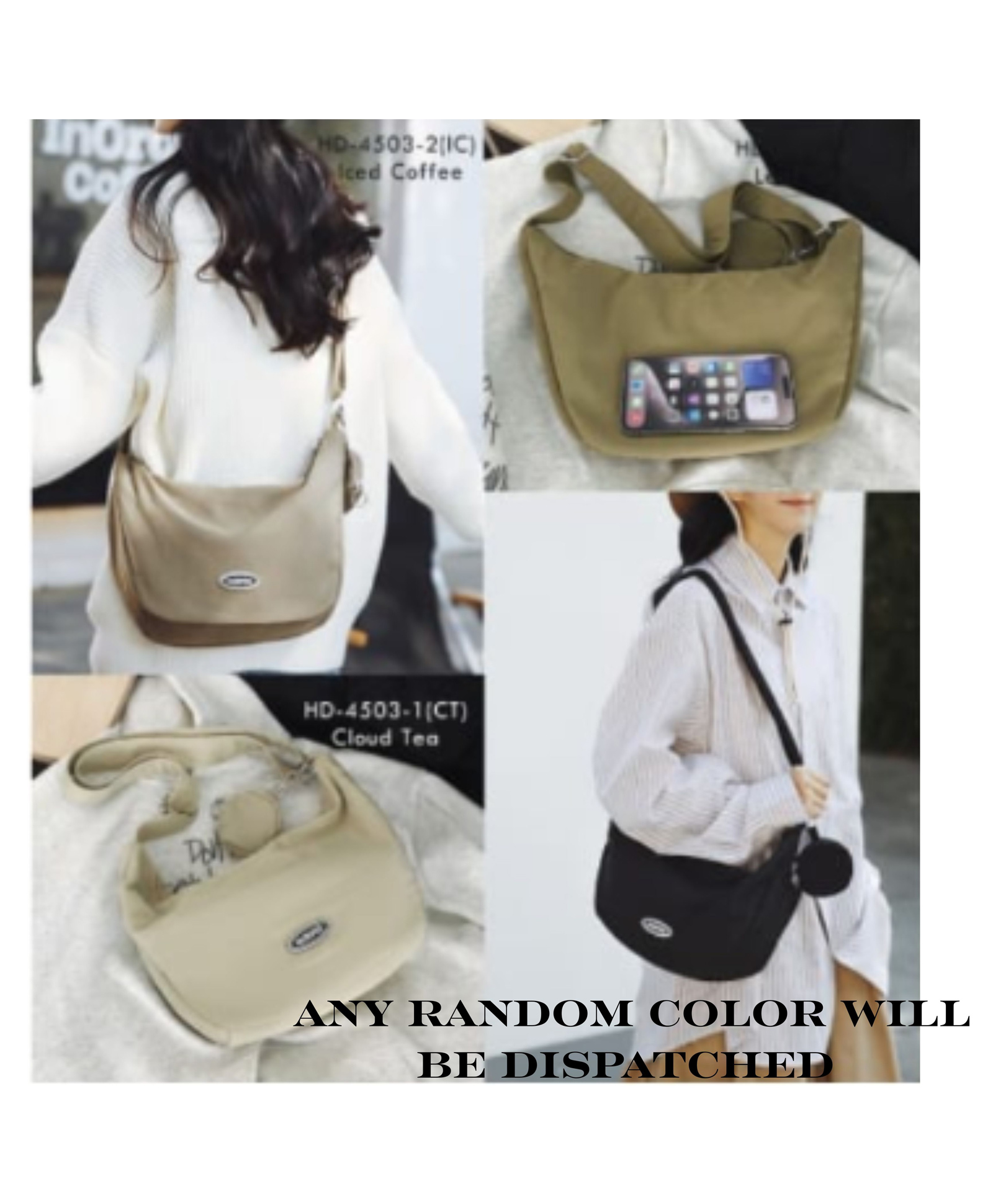 YAMAMA 9.4 Inches Half Moon Bags for Women, Slim & Stylish with Luxury Fabric And Zippers, Side Sling Bag with Coin Pouch for Women, Shoulder Crossbody Bags - Color May Vary-image-33