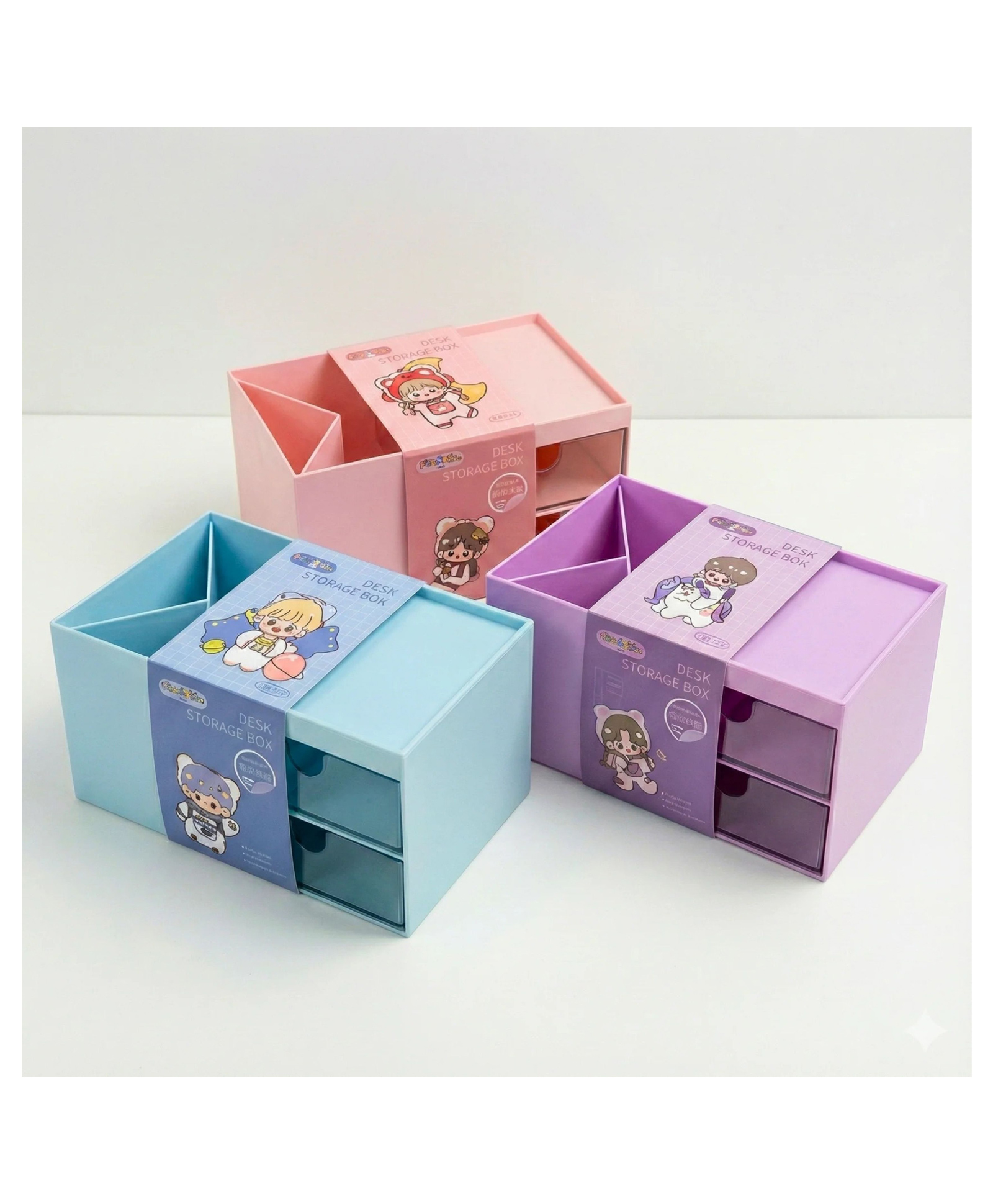 YAMAMA Multi-Functional Desk Organizer with Drawer Storage Compartments, Stationery Holder for Home and Office Use - Color May Vary-image-25