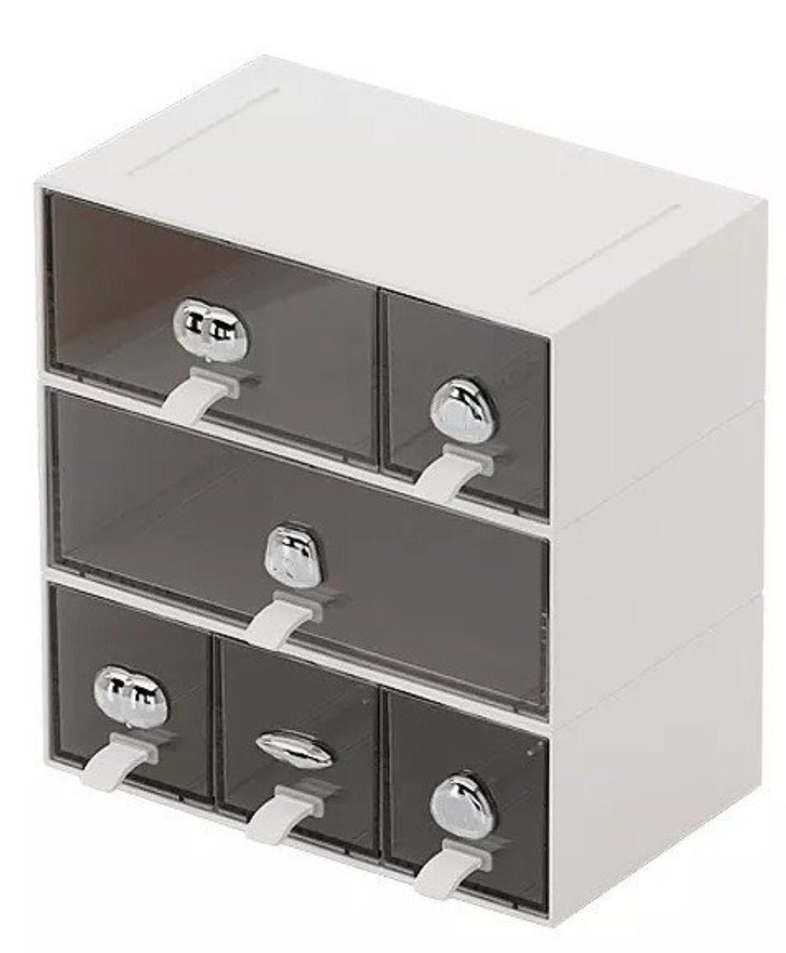 YAMAMA Desktop Storage Drawer Organizer, 6 Compartment mini Cabinet Storage Box, Multipurpose Storage Box, Modern Desk Organizer, Drawer Cabinet for Office, Stationery, Makeup, Accessories-image-2