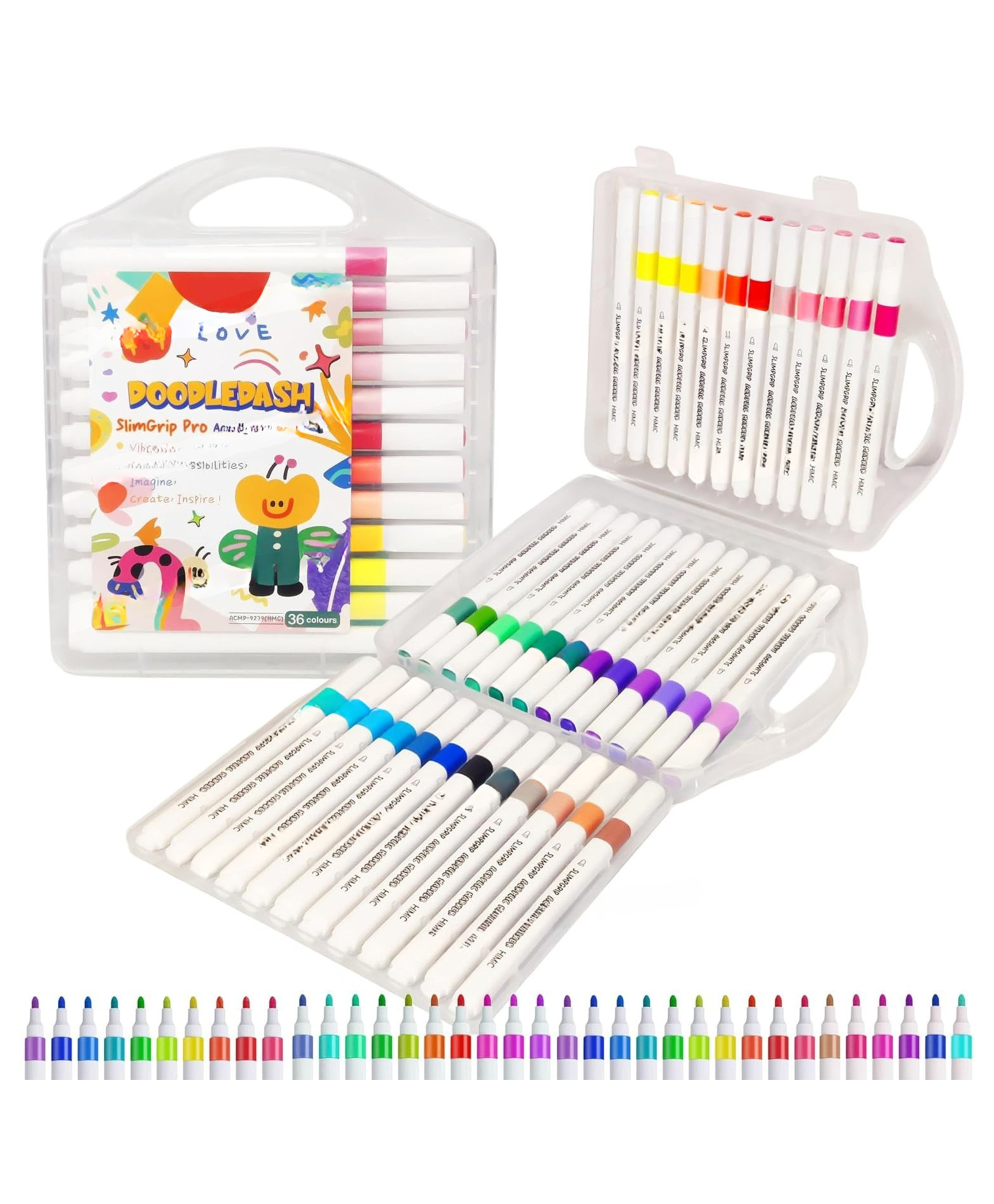 YAMAMA 36 Pcs Acrylic Marker Colors Set, Acrylic Brush Head Paint Markers, Water Based Paint Pen for Rock Painting, Canvas, Photo Album, Craft, School Project, Colors Markers For Kids And Adults-picture-11
