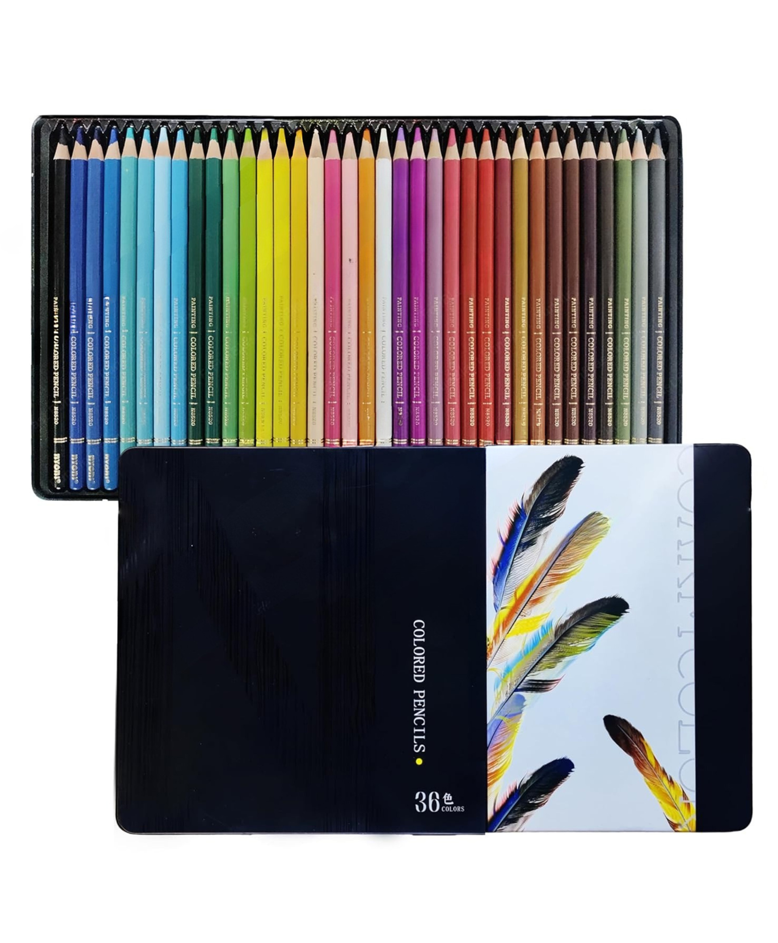 YAMAMA 36 Pcs Hexagonal Colored Pencils Set, Soft Wood Pencils for School Kids Teachers, Drawing for Coloring, Sketching and Painting-image-15