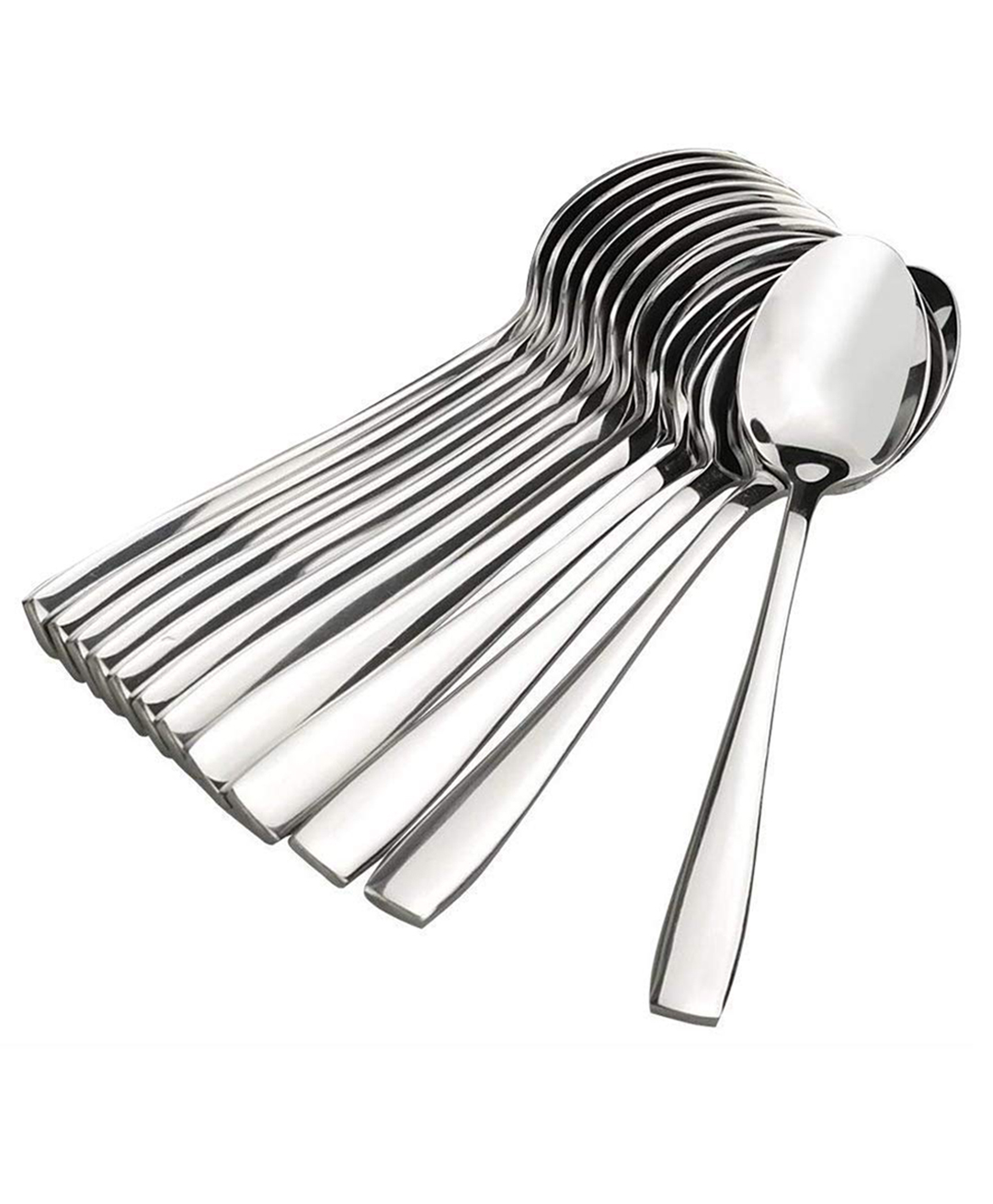 Parage Stainless Steel Spoons Set of 12, Dinner Spoon Length 16cm, Food Grade Silverware for Home & Kitchen- Mirror Polished, 12 Silver Spoons-picture-28