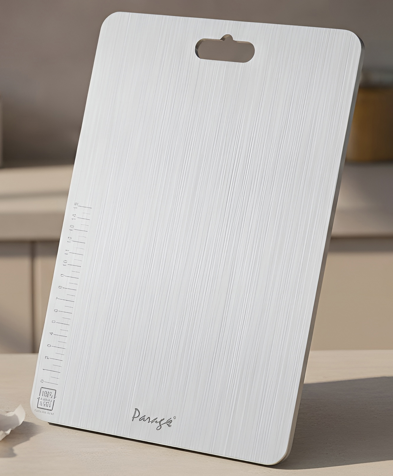 Parage Premium Stainless Steel Chopping Board for Kitchen & Professional Use Large 35.5 x 25 CM | Cutting Board for Meat, Fish, Fruit, Bread Cutter, Vegetable Chopper | Heavy Duty & Rust Free-picture-12