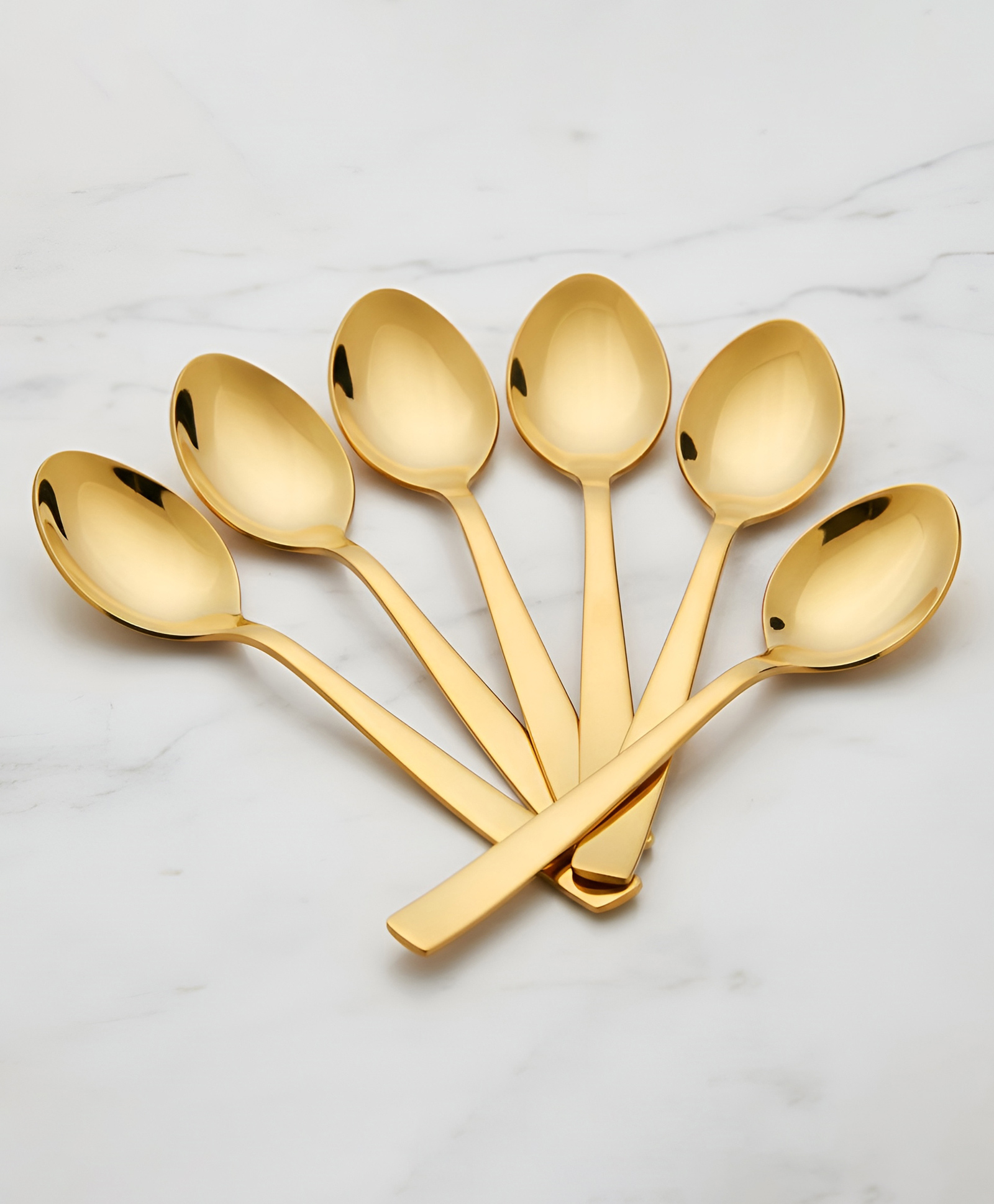 Parage 6 Pieces Stainless Steel Golden Spoons Set, 16 cm Long, Premium Spoons for Home & Kitchen, Luxury Dining Tableware Gift for House Warming,6 Pieces Gold Cutlery Set-image-38