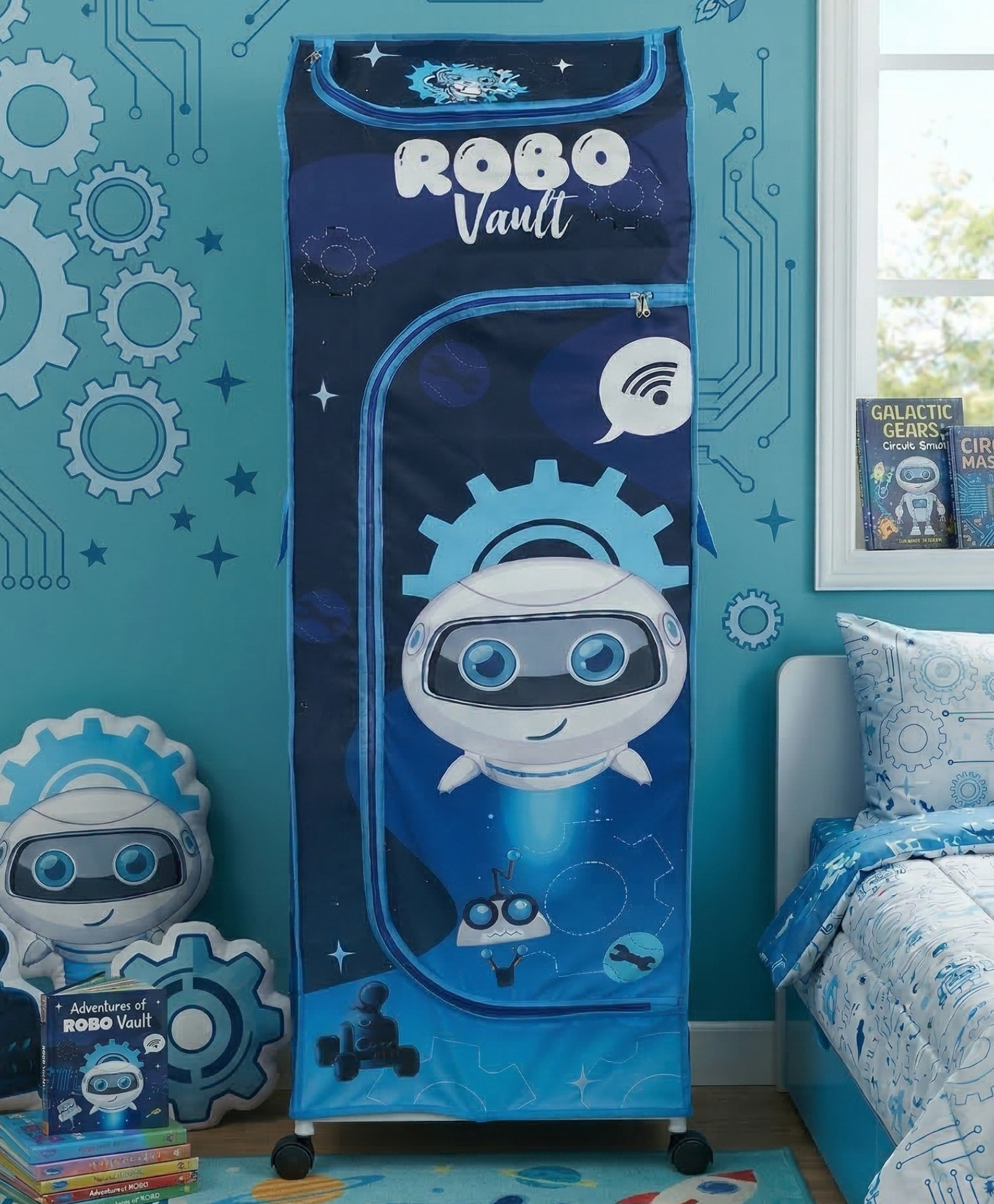 KUDOS Wonder Cub Foldable Kids Wardrobe 6 Shelves Robo-image-45