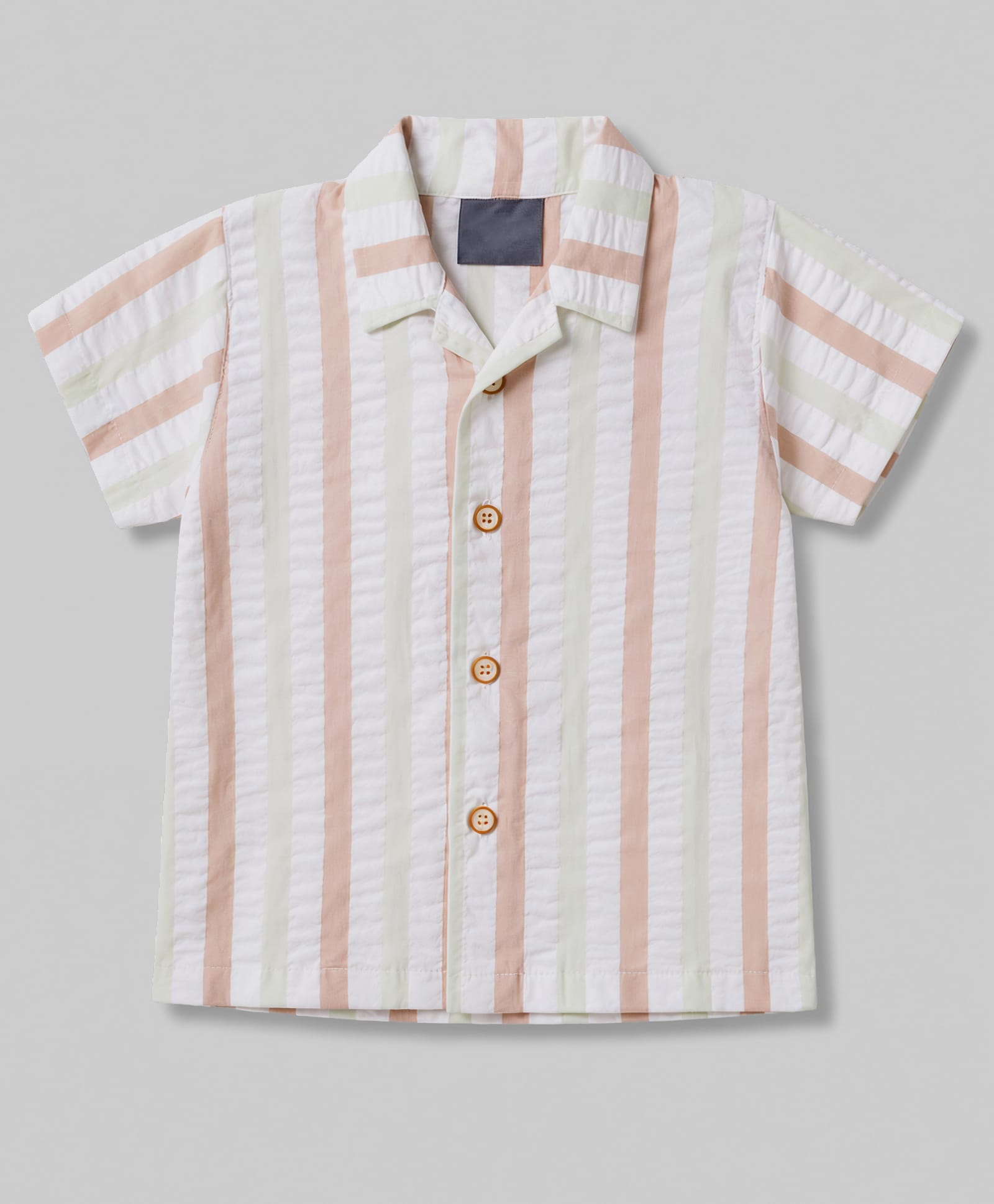 Dapper Dudes Cotton Woven Half Sleeves Striped Shirt Light Green 4-5 Years-picture-31