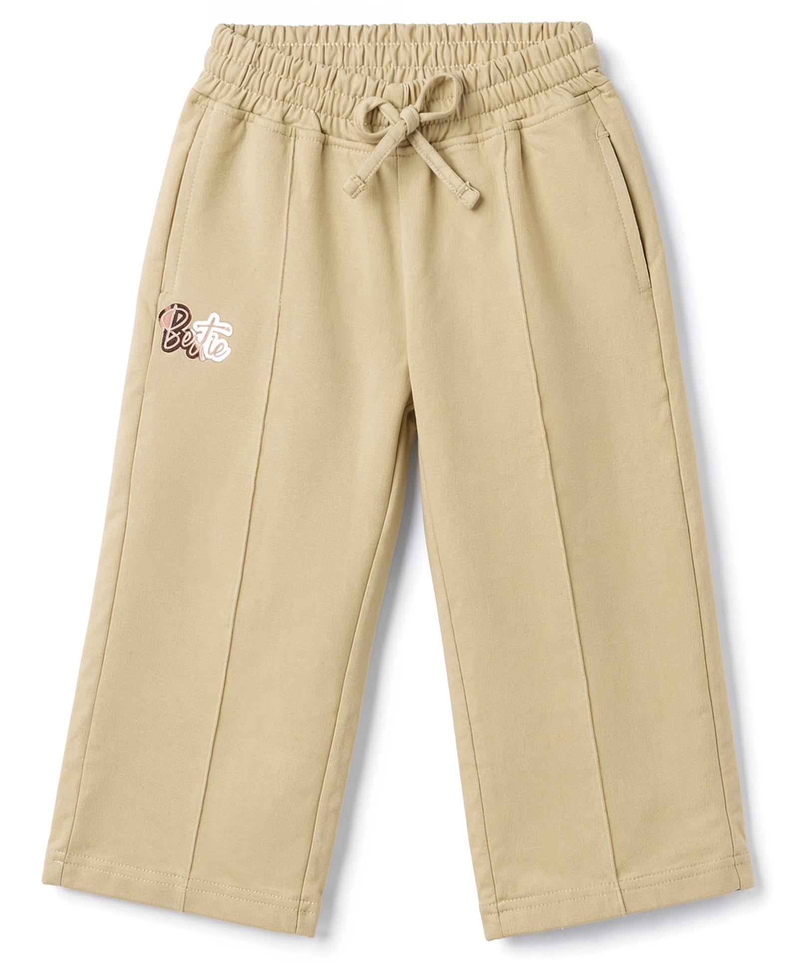 Olio Kids Fleece Knit Text Printed Woolen Pant - Beige-picture-10