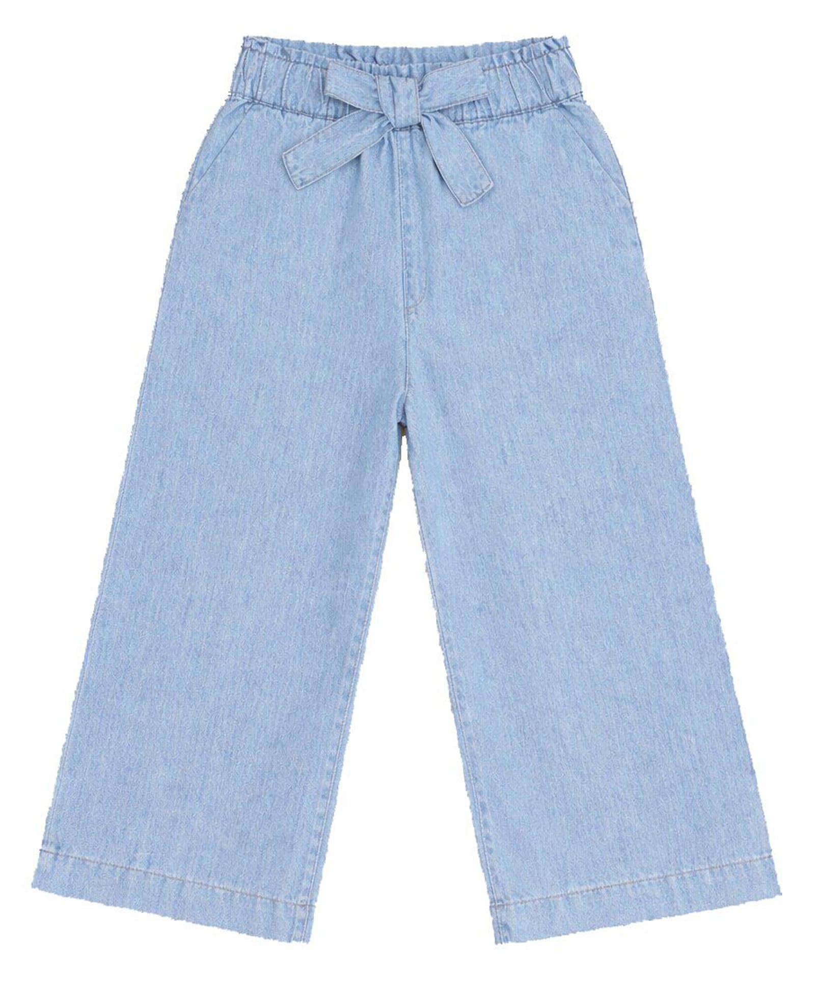 HRIT Cotton Denim Woven Washed Flared Jeans - Sky Blue-picture-15