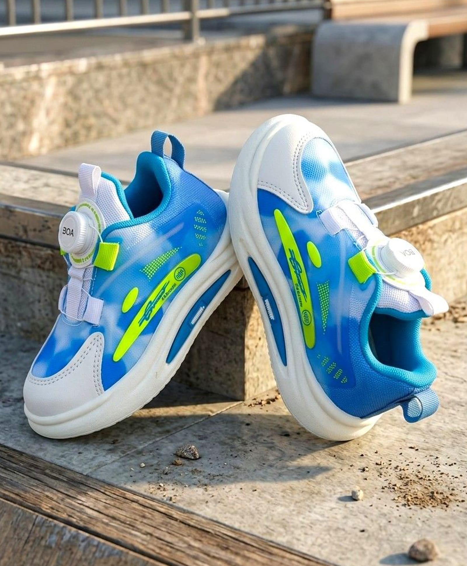 Binos Colour Blocked BOA Closure Shoes - Sky Blue-image-47