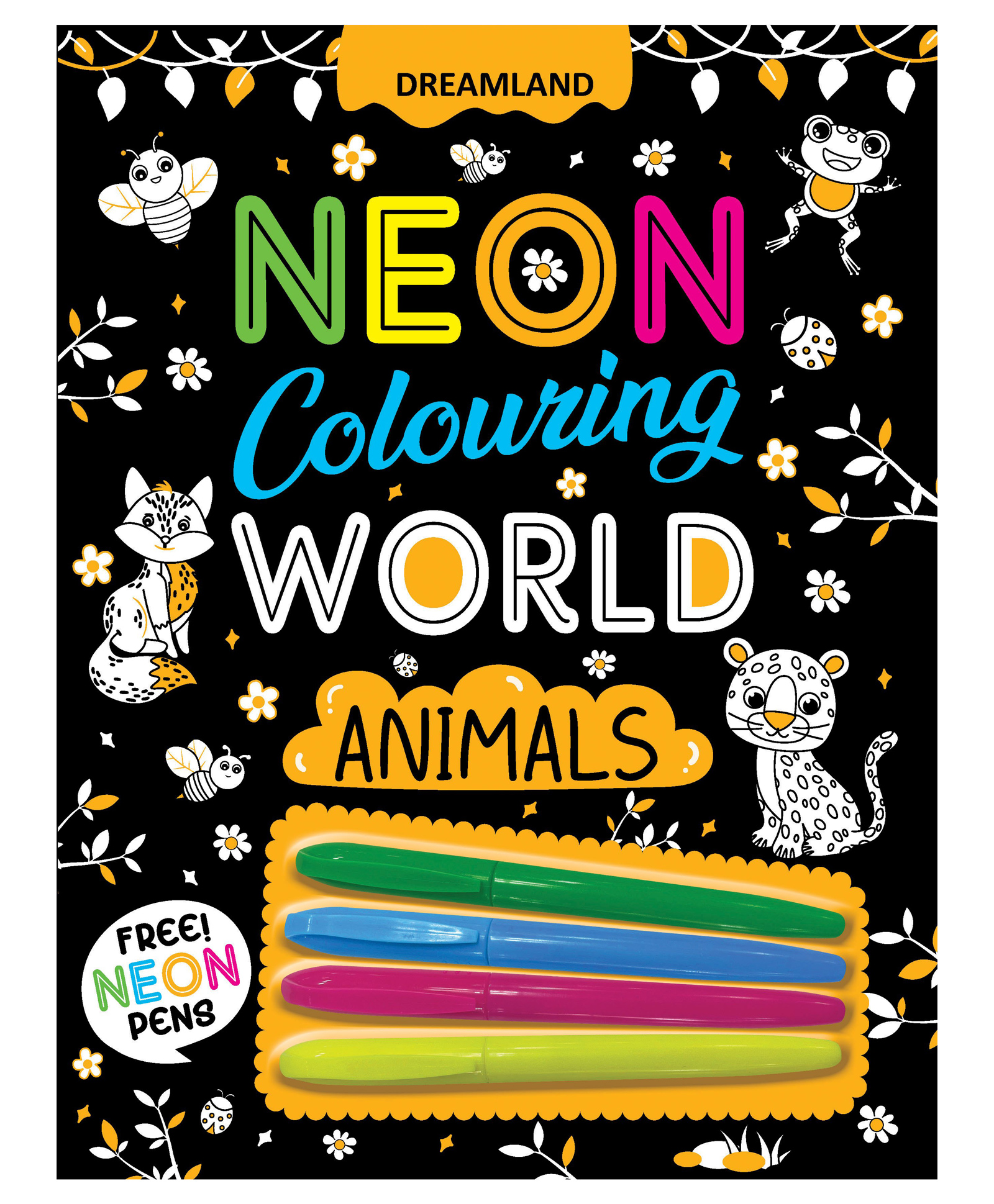 Neon Colouring World Animals | Colouring World Book for Kids Age 4 to 7 Years with Free Neon Pens | Creative Animal Coloring Book to Develop Fine Motor Skills, Boost Imagination & Artistic Talent-image-31