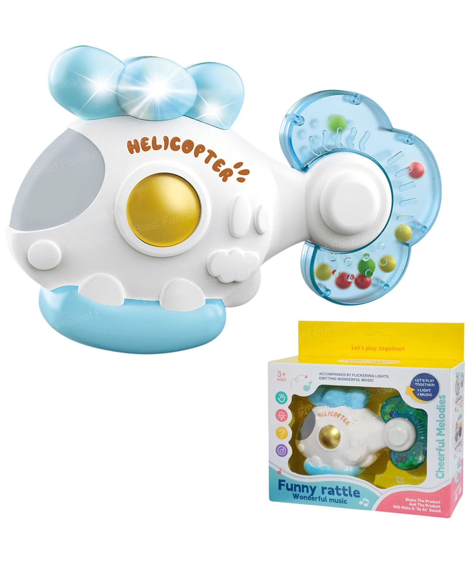 FunBlast Musical Baby Rattle Toy Shaking Play Toy for Kids (Blue)-picture-9