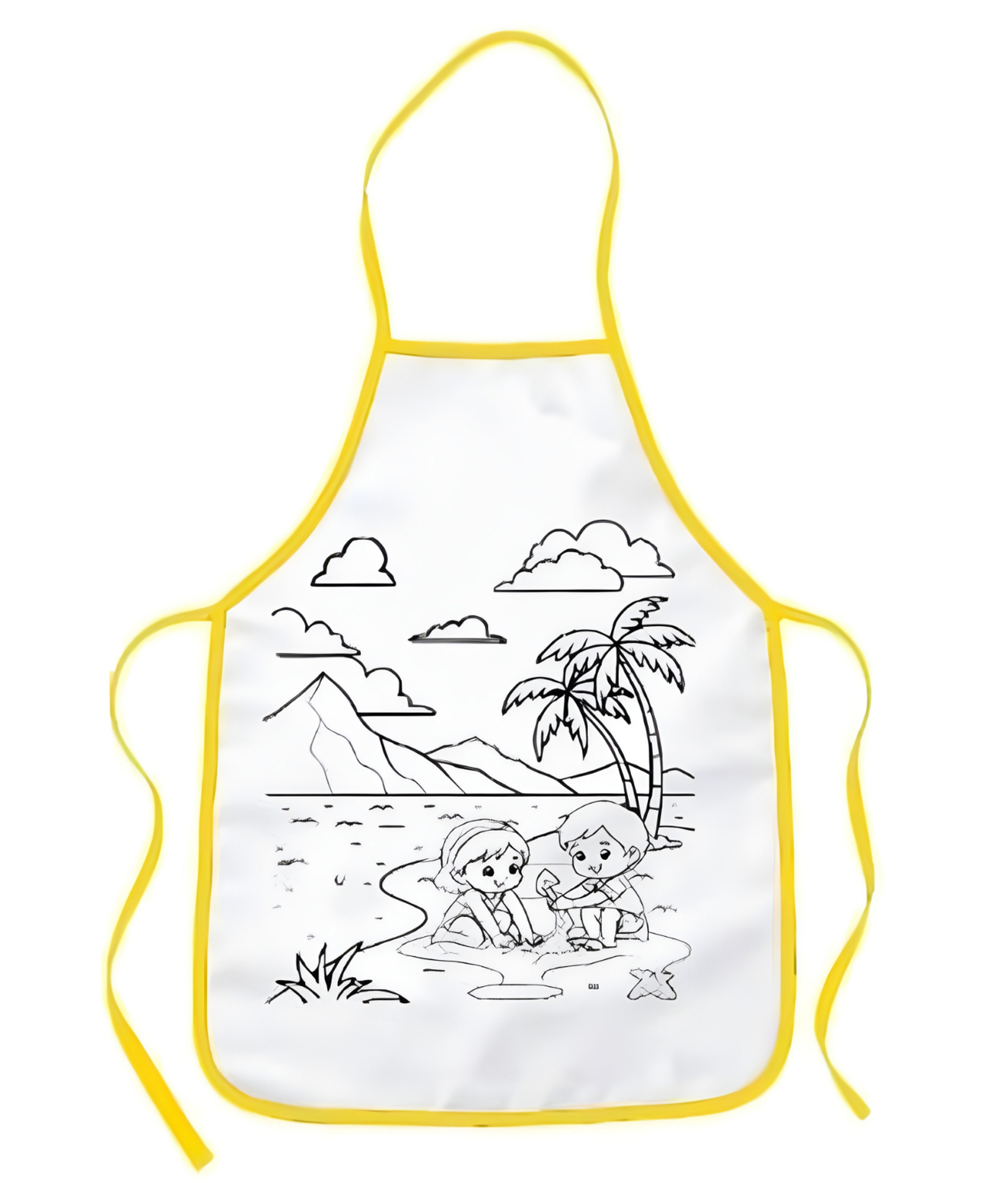 NEGOCIO Unisex Washable Kids Aprons for Activities Drawing Painting & Coloring with Waterproof Apron, Palette, Paints and Brush/Kids- PACK OF 1- COLOR MAY VARY-image-6