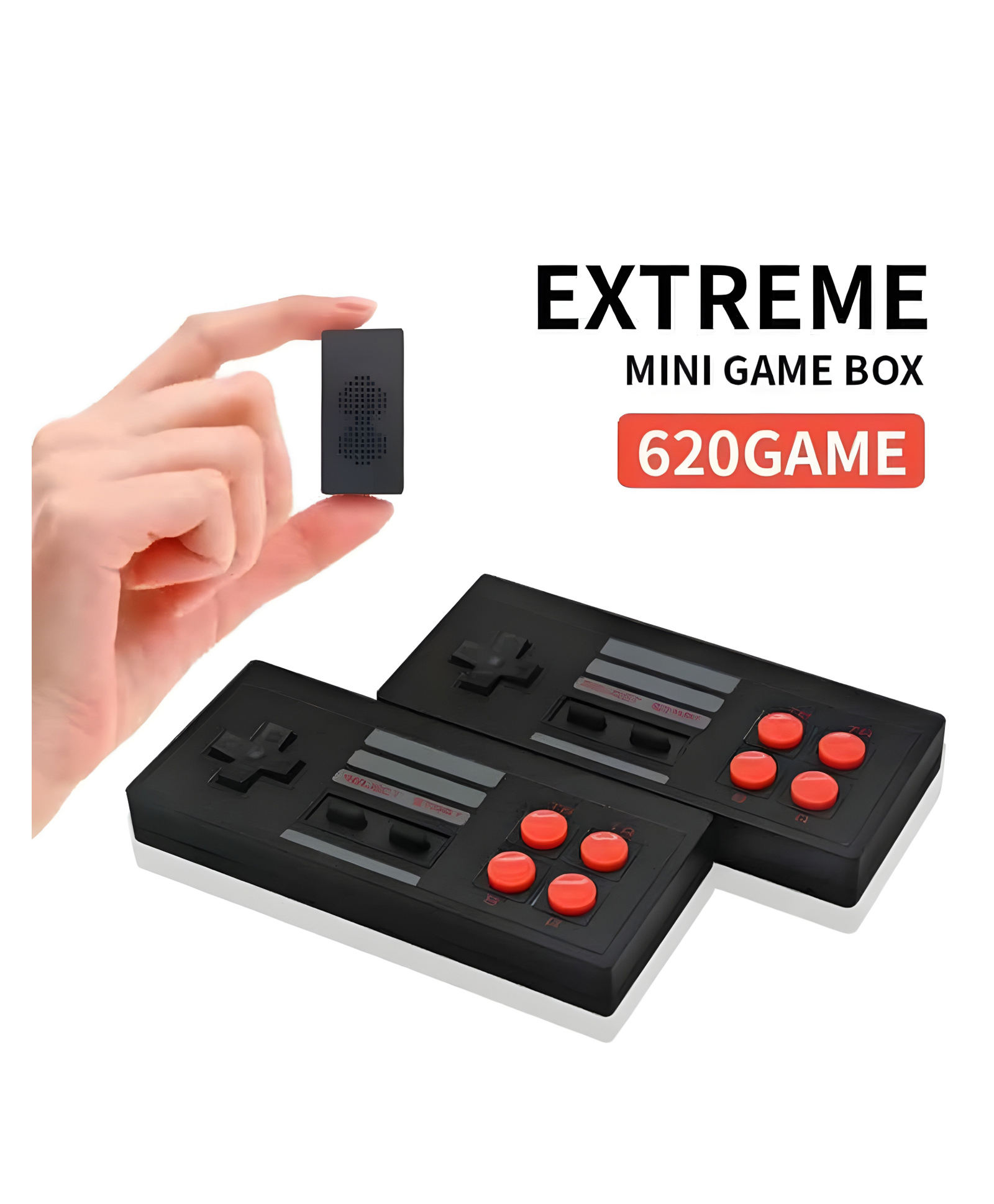 NEGOCIO Extreme Mini Game Box Wireless TV Video Game BUILT-IN 620 AV 8 Bit Classic Games For Kids - PACK OF 1 - COLOR MAY VARY-image-27