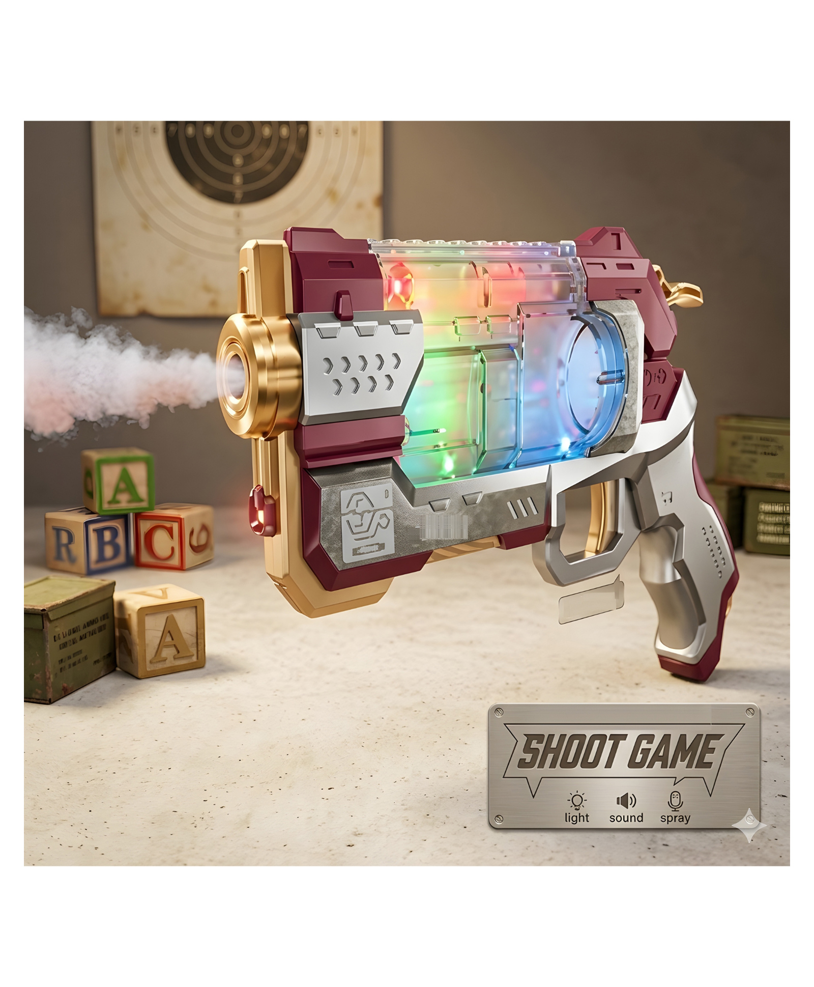 NEGOCIO Shoot Game Kids Precision Toy Gun Musical and Light For Kids - PACK OF 1 - COLOR MAY VARY-image-5