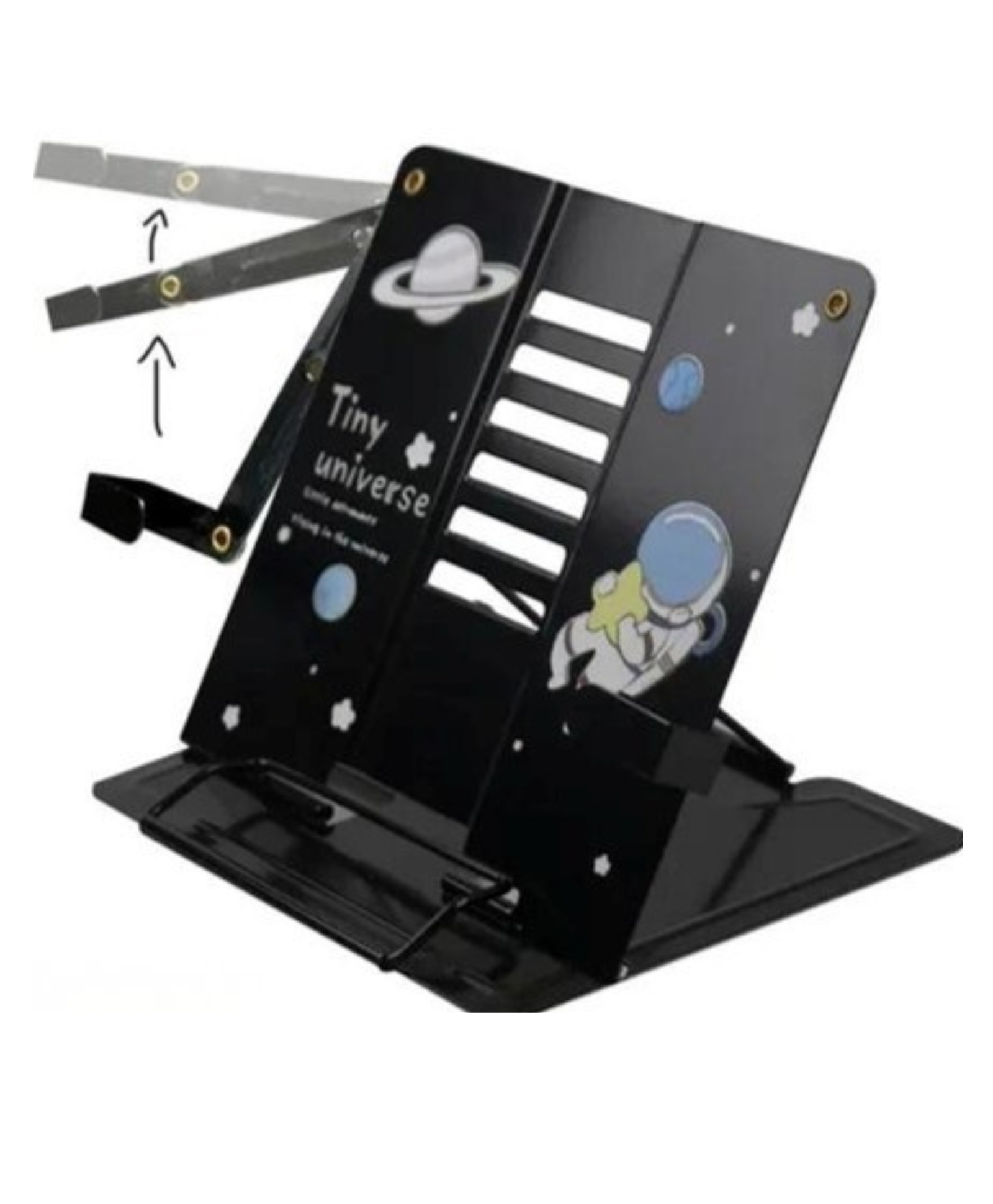 YAMAMA Astronaut Theme Book Stand For Kids, Adjustable Metal Book Stand for Reading, Foldable Cookbook Holder & Tablet With Multi-Angle Support, Non-Slip Base, Design for Students - Multicolor-image-11