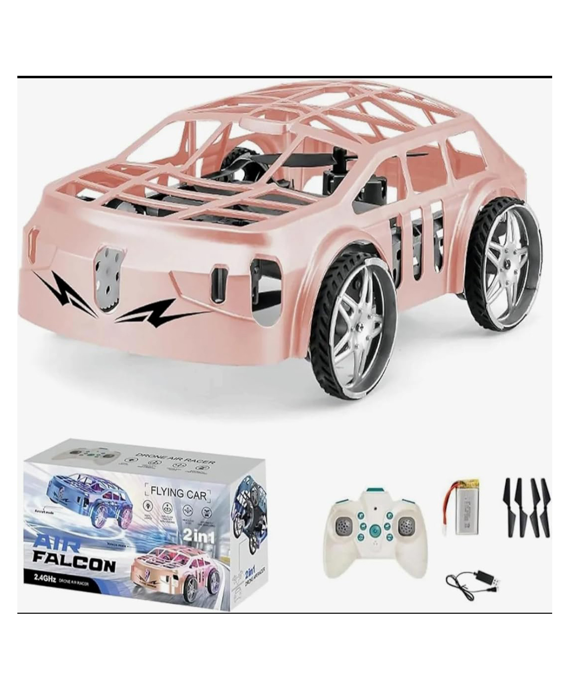 Azhari 2-in-1 Land and Air Dual Mode Remote Control Car, 2.4G Remote Control Unmanned Aerial Vehicle, One Click Takeoff and Landing, Easy Operation Flying Car Toy for Kids Pack of 1 Color May Vary-image-44