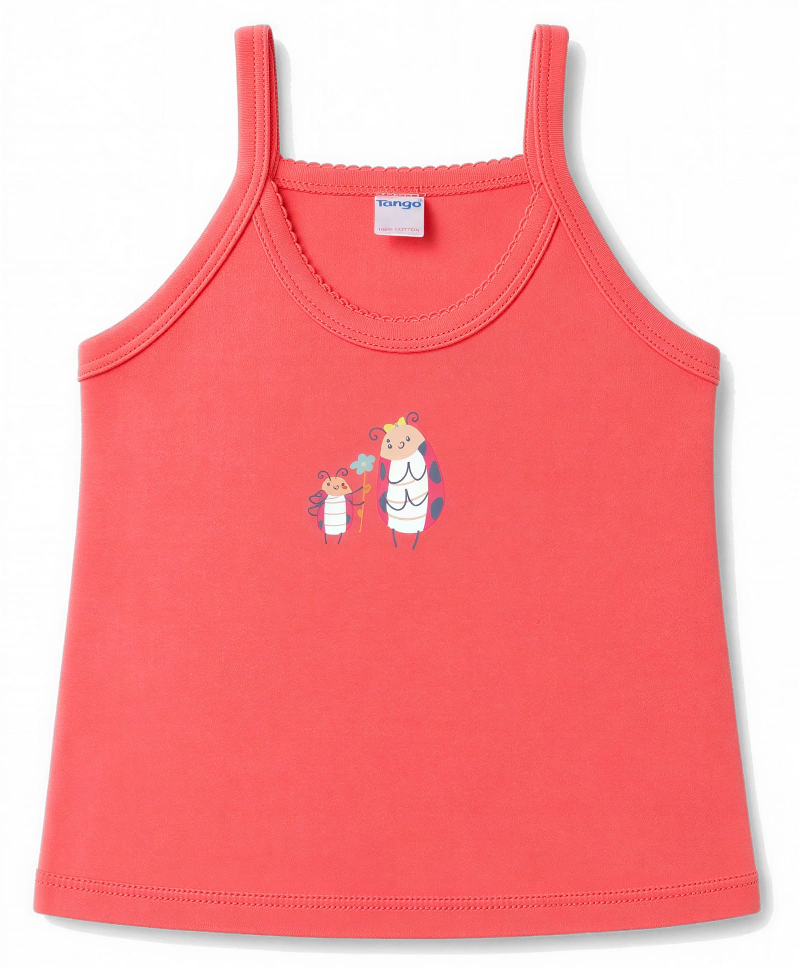 Tango Single Jersey Knit Sleeveless Slips with Bugs Print - Coral-image-31