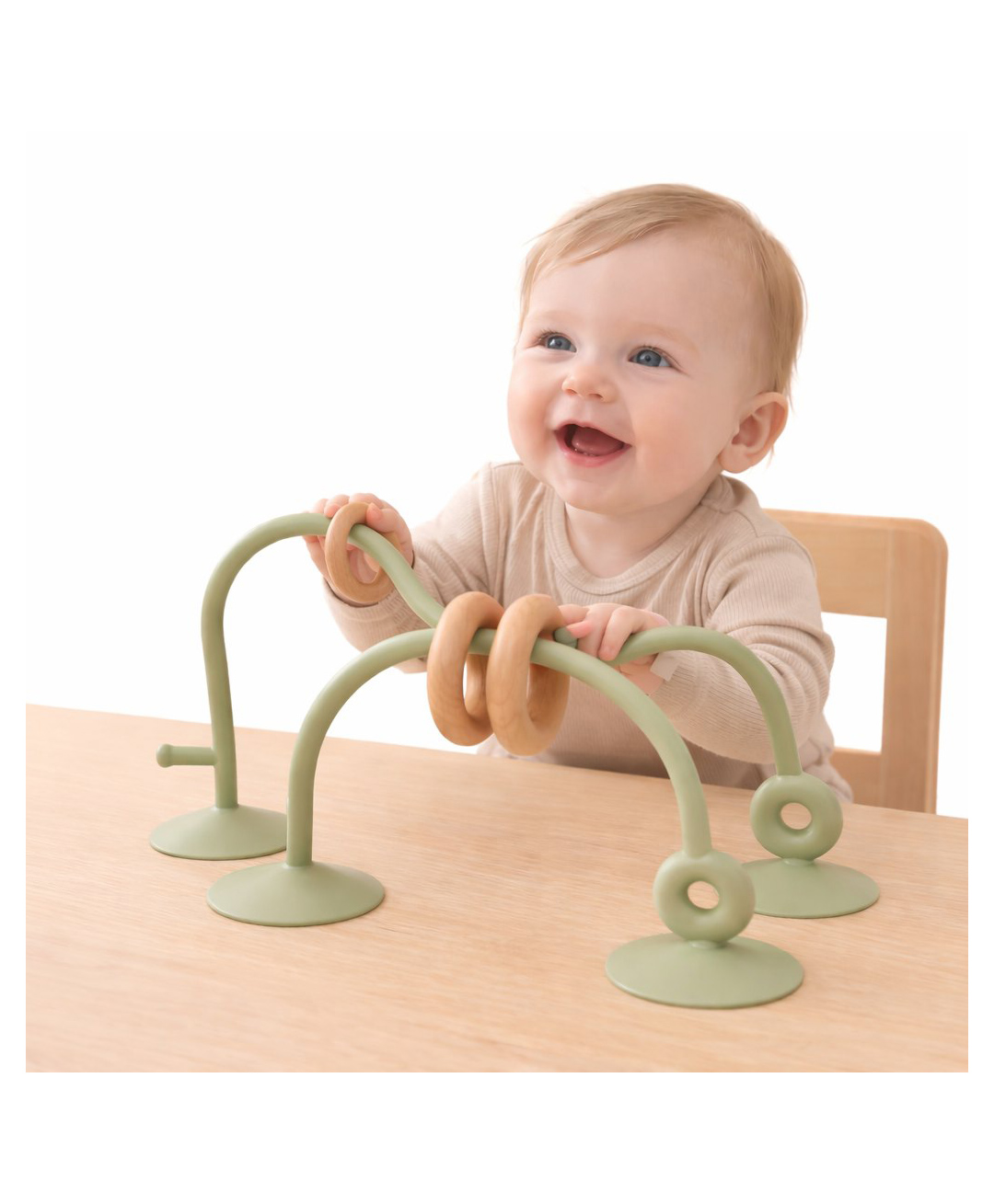 BitFeex Baby Suction Toy Silicone Teether with Bead Maze | Strong Suction Cup Activity Toy for High Chair | Sensory & Montessori Learning Toy for Babies-image-14