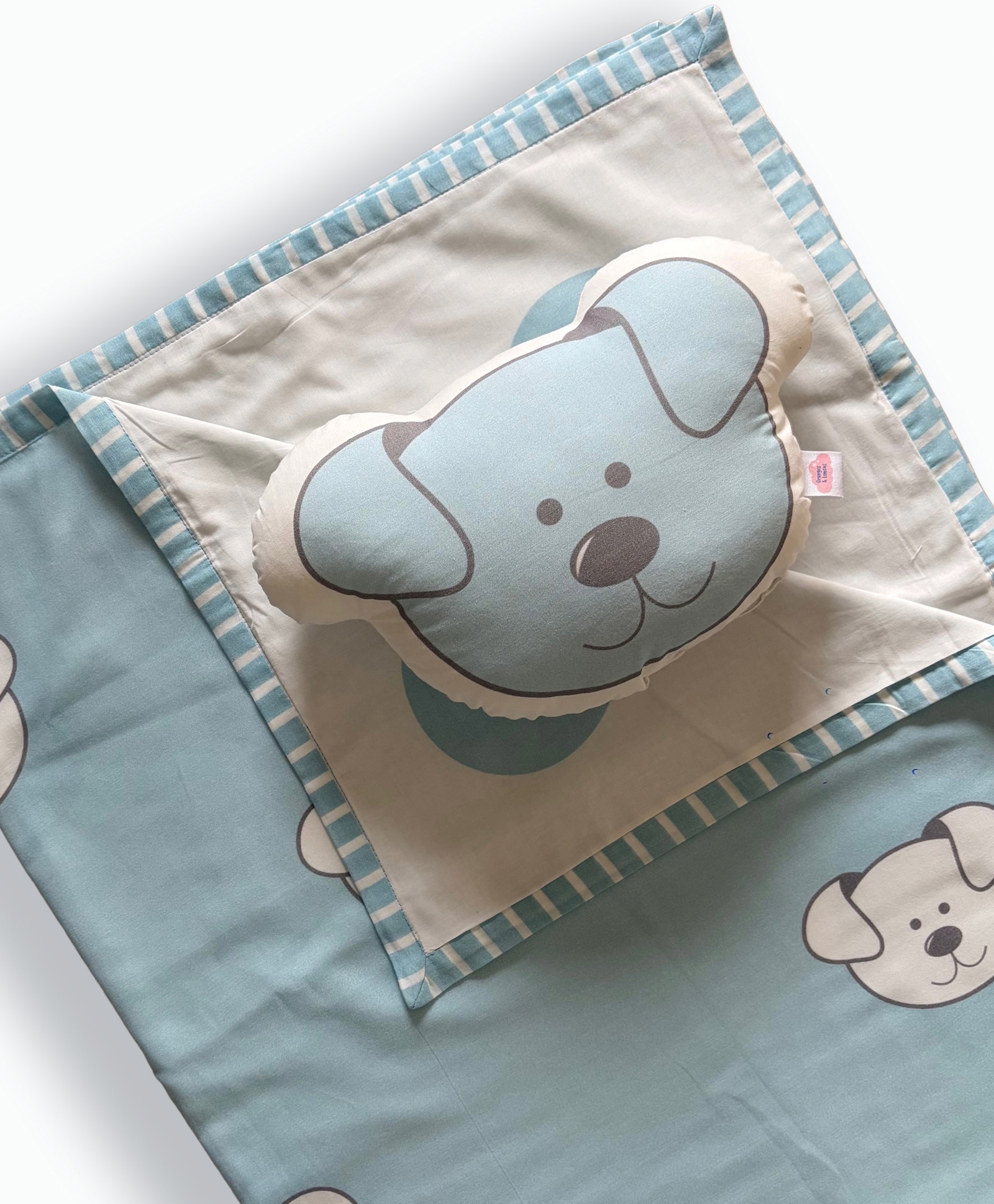 Oranges and Lemons Organic Dohar with Plusie - Pawfect Puppy - Light Blue-image-29