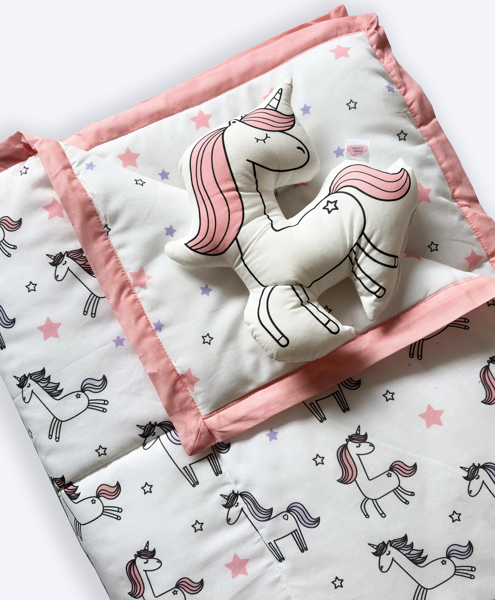 Oranges and Lemons Organic Quilt with Plusie - Unicorn Dreams - Pink-image-28