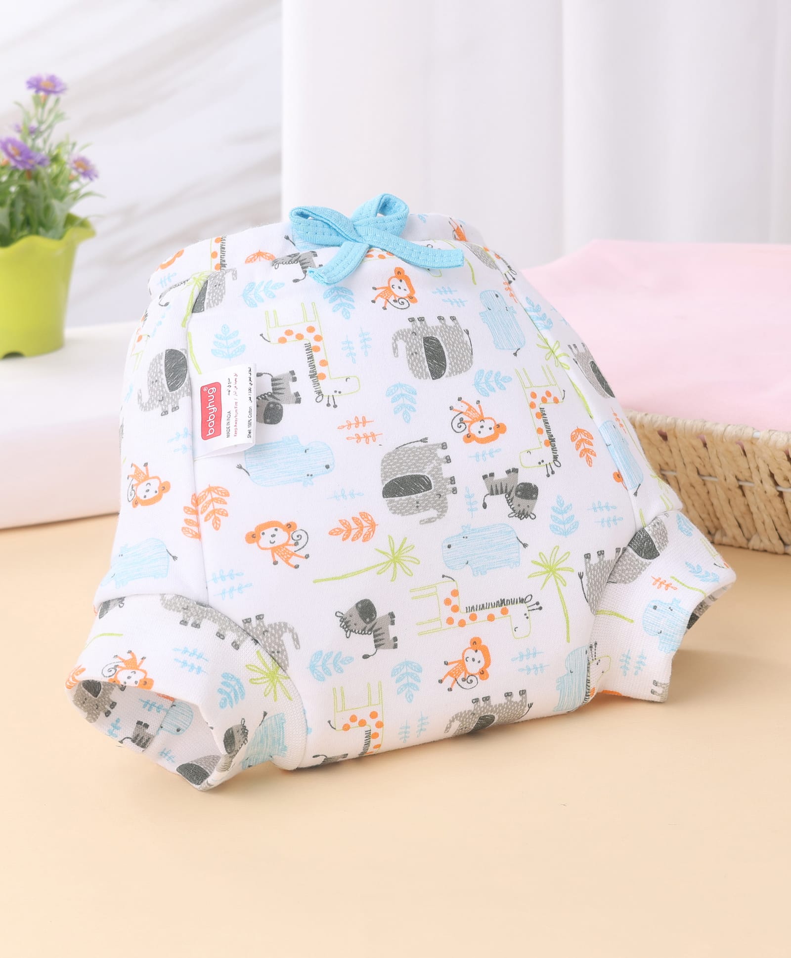 Babyhug Padded Potty Training Pants Pack of 1 Size 2 Animals Print - Orange| Reusable Cotton Training Diaper | Toddler Pull-Up Underwear | Absorbent | Washable Cloth Diaper Pants-image-3