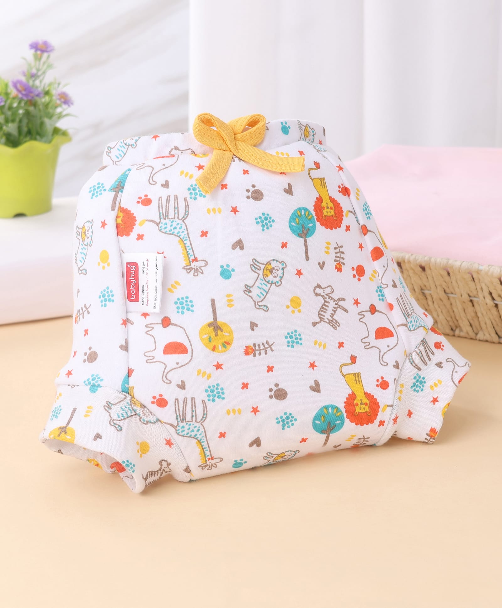 Babyhug Padded Potty Training Pants Pack of 1 Size 1 Jungle Print - Yellow| Reusable Cotton Training Diaper | Toddler Pull-Up Underwear | Leak Resistant | Washable Cloth Diaper Pants (1 to 2 Years)-image-38