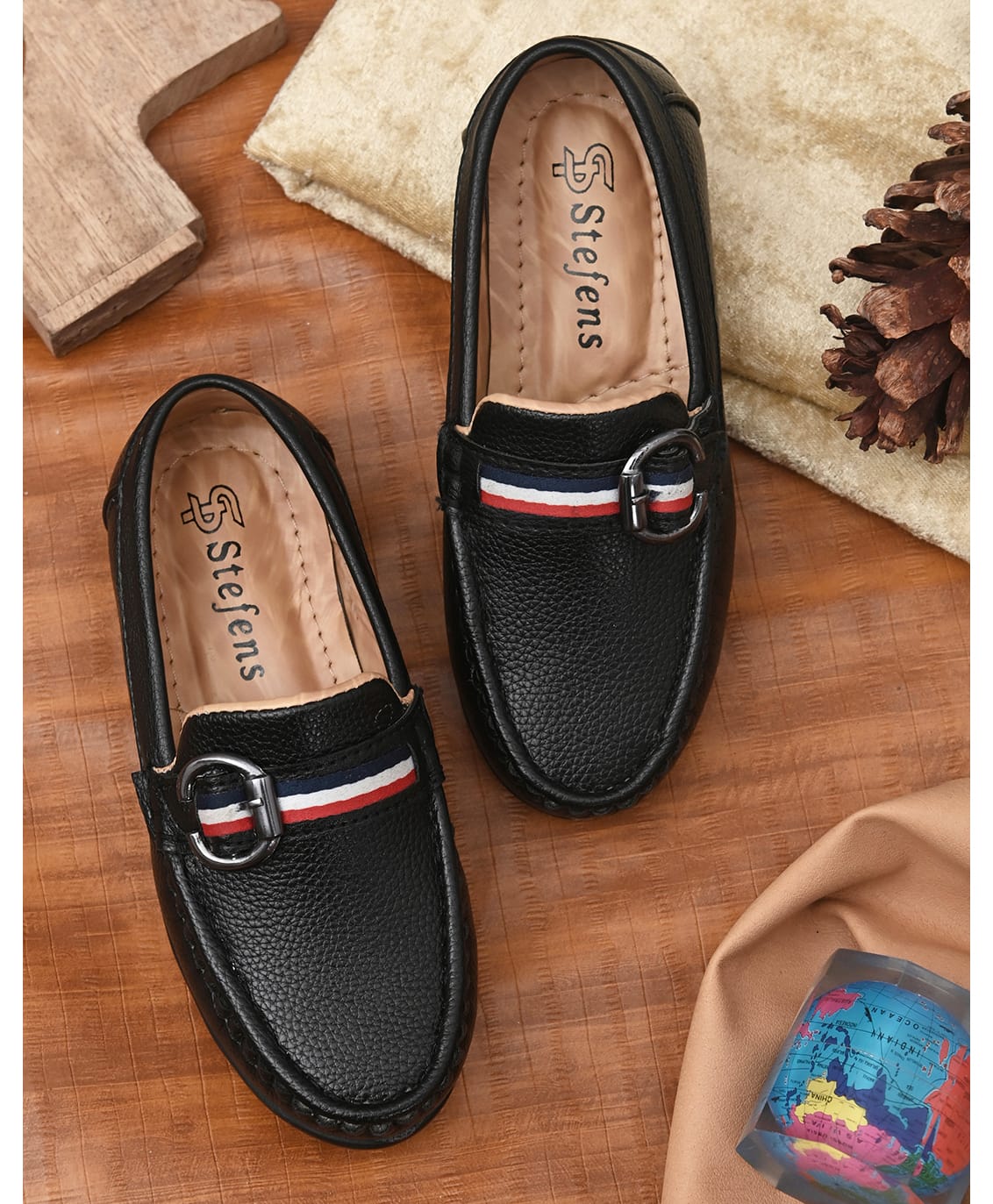 Stefens Slip On Striped Loafer - Black-picture-9