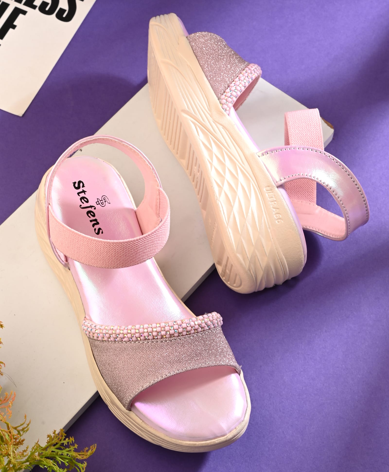 Stefens Back Strap Comfort Platform Sandal - Baby Pink-image-7