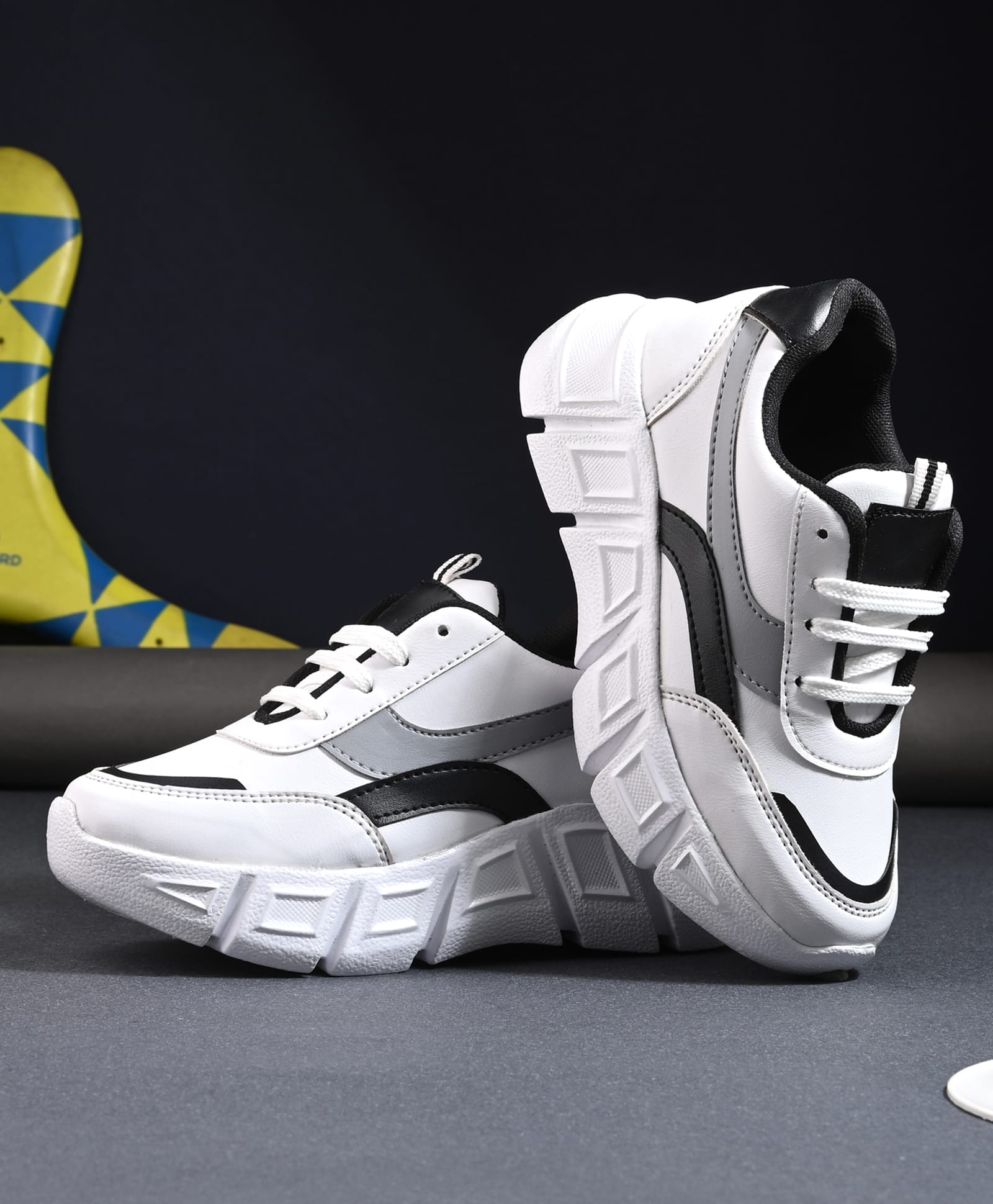 Stefens Lace Up Solid Sneaker -Black-image-44