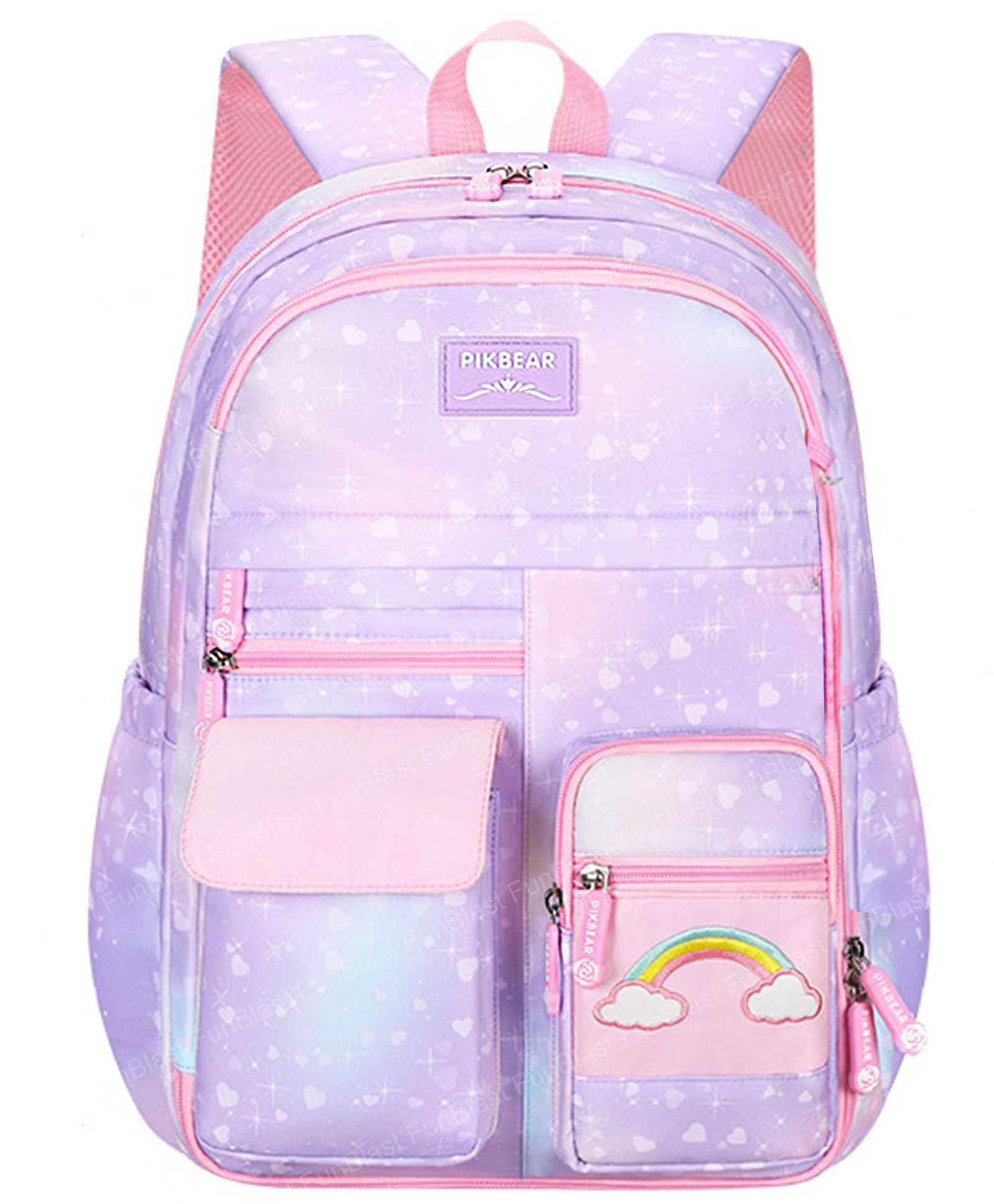 FunBlast 17 Inches Large Capacity Unicorn School Bag for Kids Girls Pack of 1 (Purple)-image-44