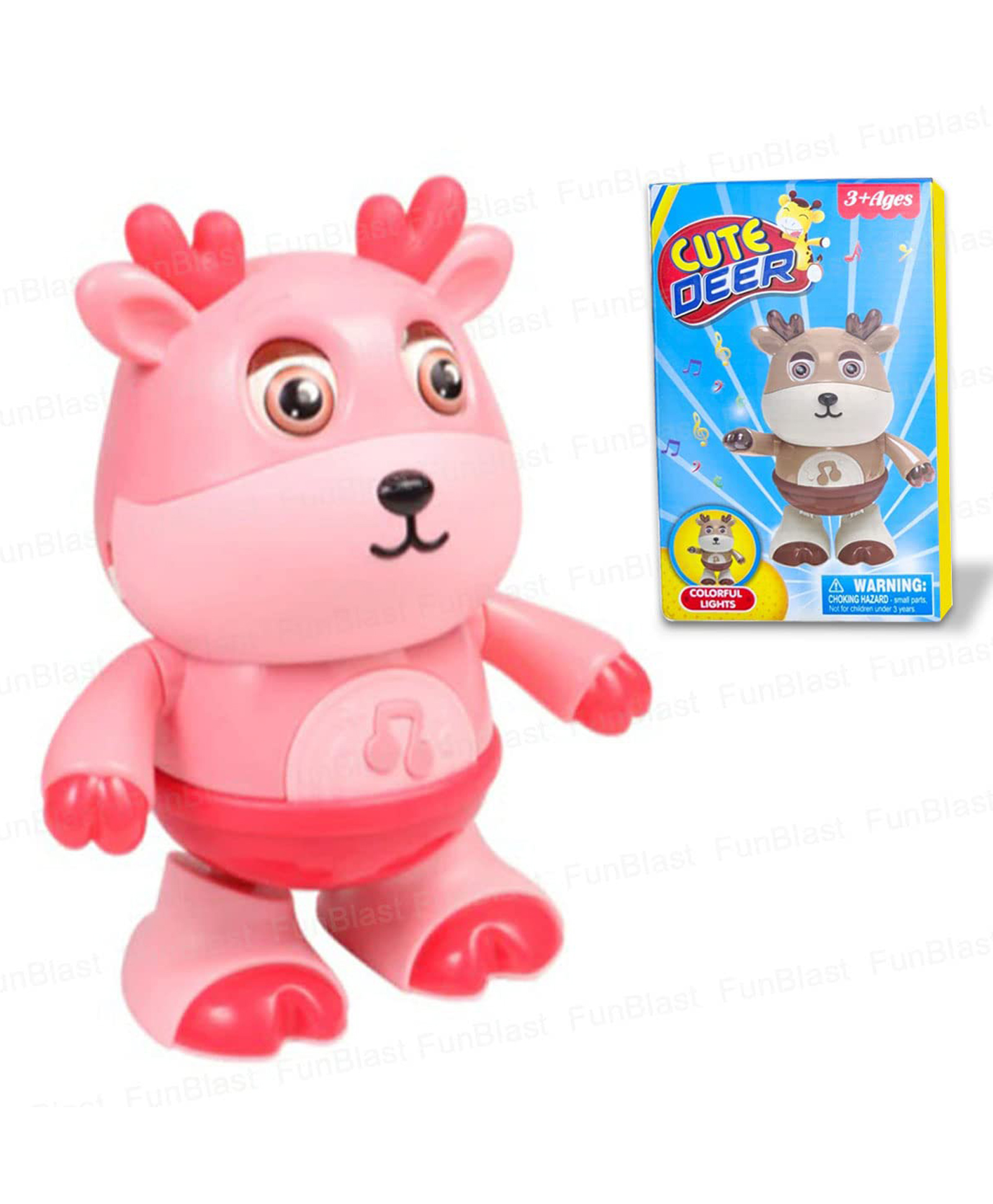 FunBlast Musical Dancing Deer Toys with Light and Sound for Kids Pack of 1 (Pink)-image-37