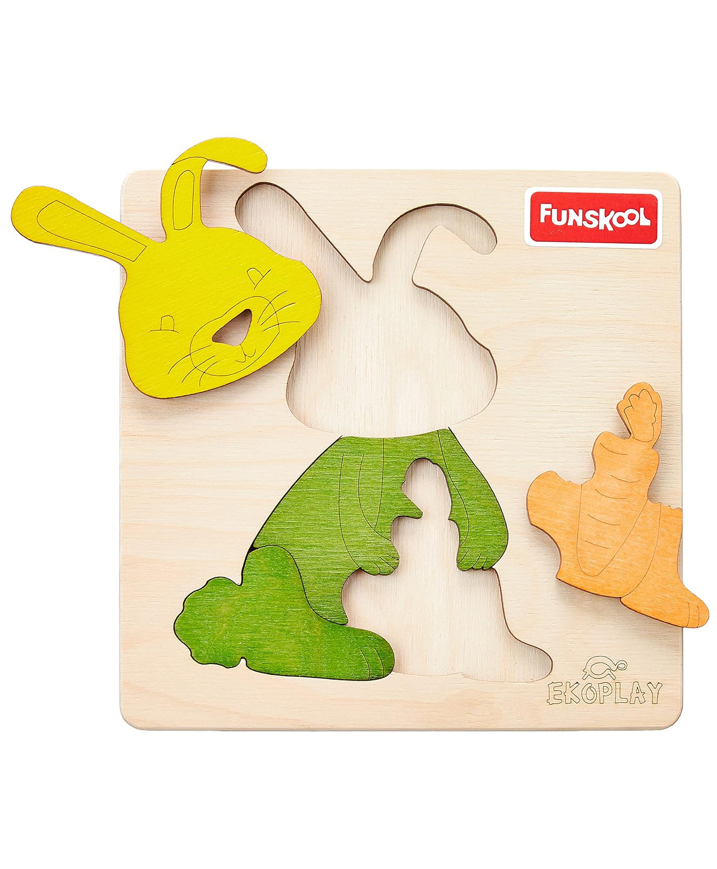 Funskool Wooden Happy Rabbit Puzzle - 4 Pieces-image-16
