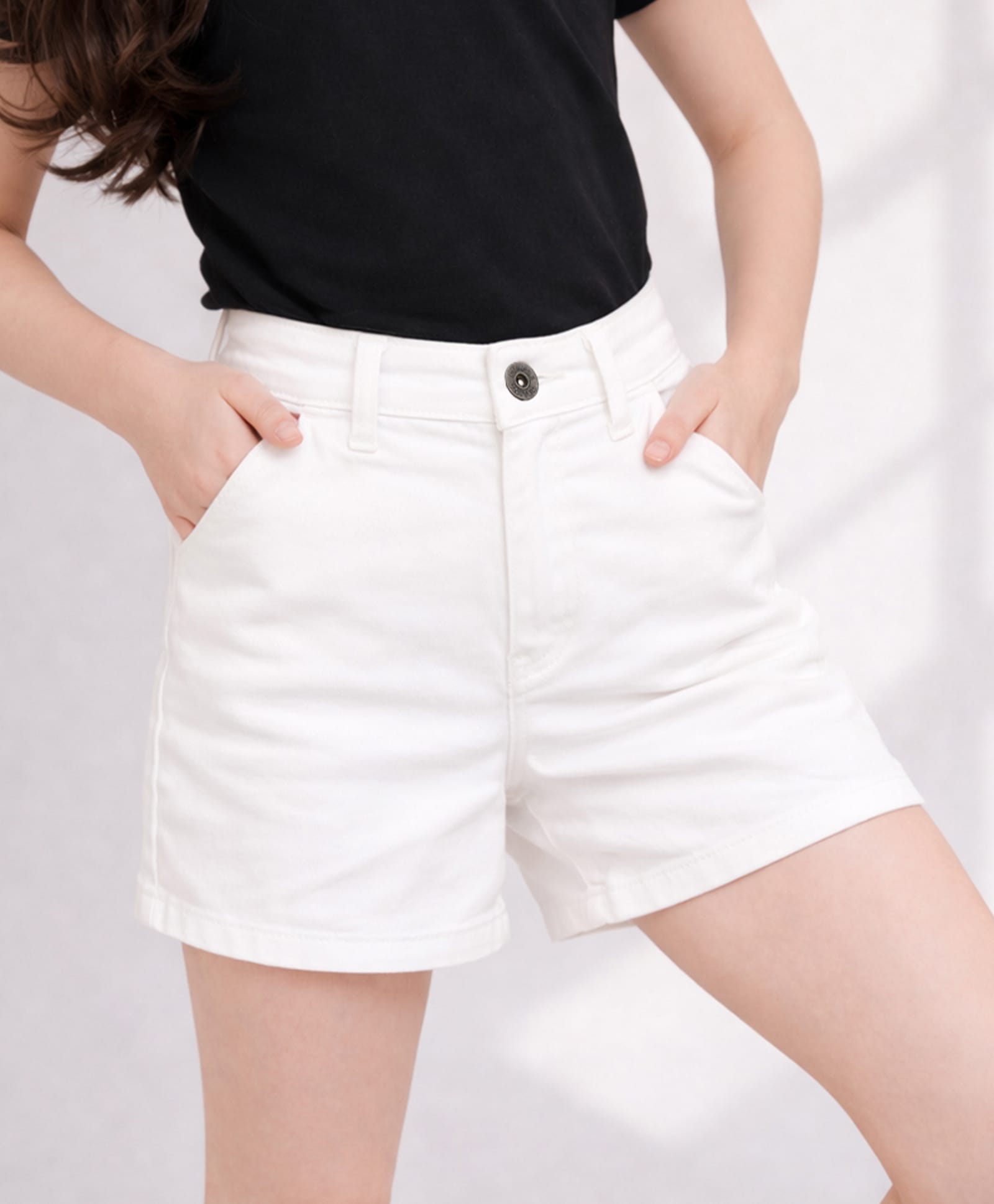 PURPLE UNITED KIDS Denim Woven Solid Shorts - White-picture-35