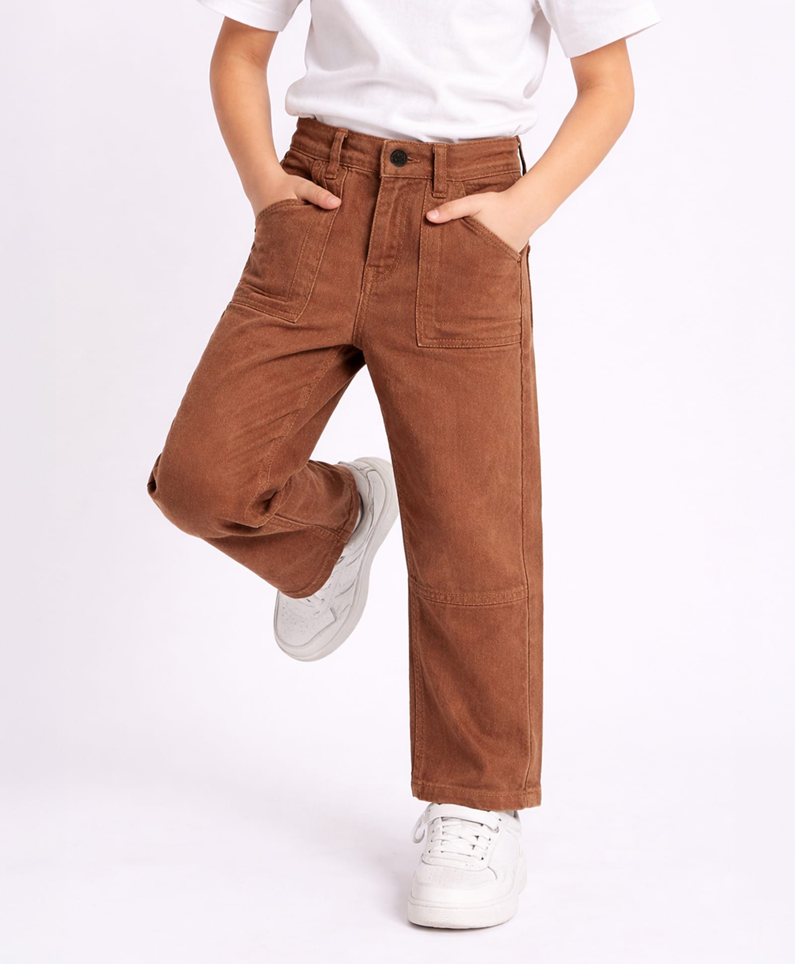 PURPLE UNITED KIDS Denim Woven Solid Jeans - Brown-picture-20