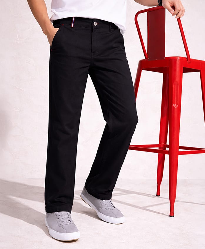 PURPLE UNITED KIDS Cotton Woven Solid Trousers - Black-picture-19