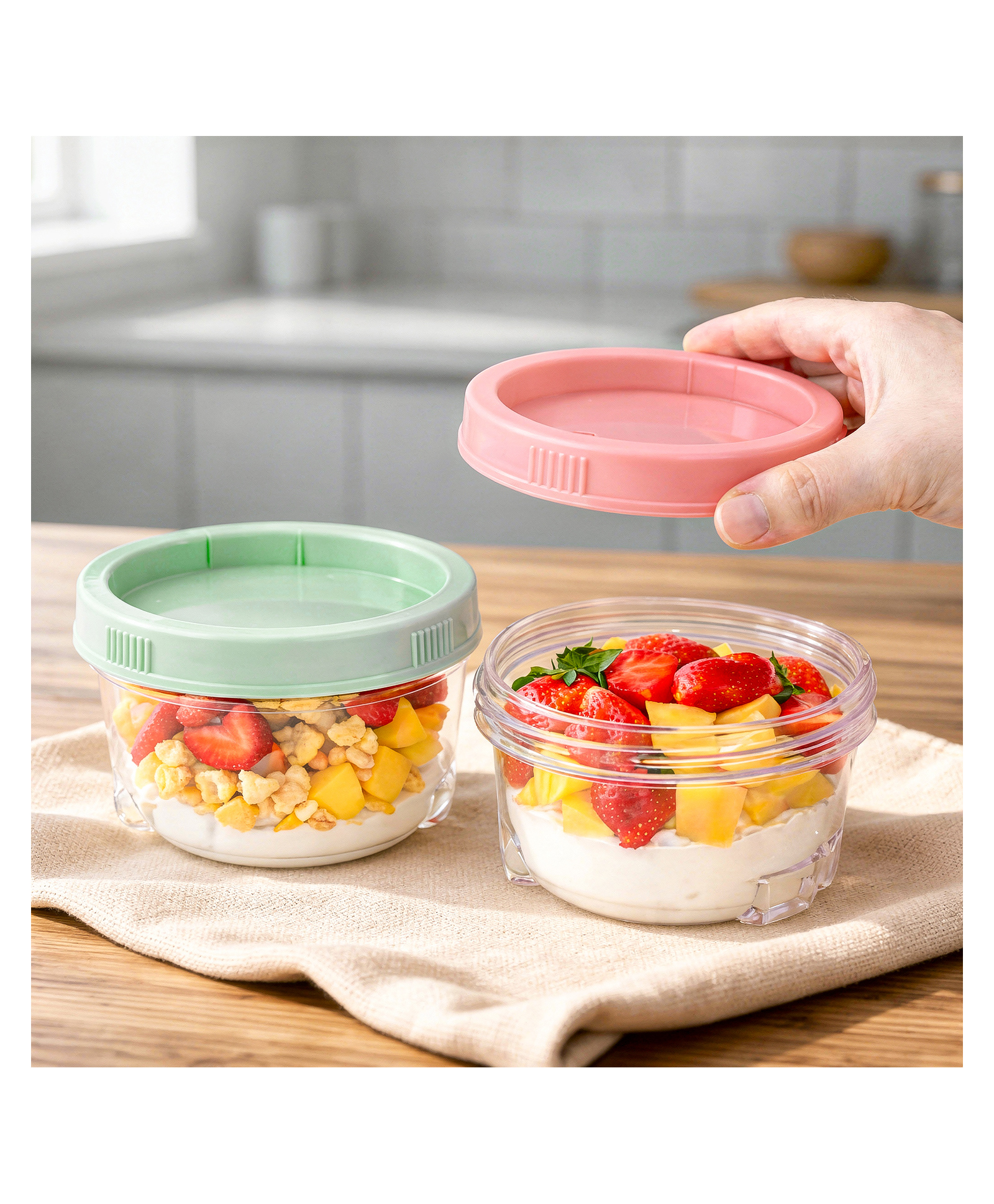 TONY STARK Plastic Food Storage Containers Set with Lids, Airtight Leakproof Snack Containers, Reusable BPA Free Meal Prep Bowls for Fruit, Yogurt, Salad, Kitchen Storage (Set of 2)-image-41