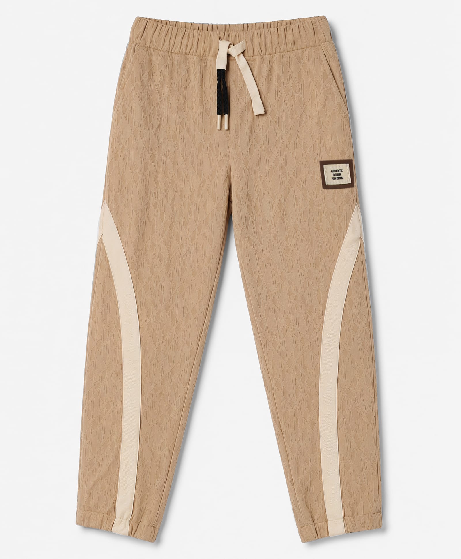 Spark Cotton Woven Full Length Trouser With Patch - Khaki-picture-16