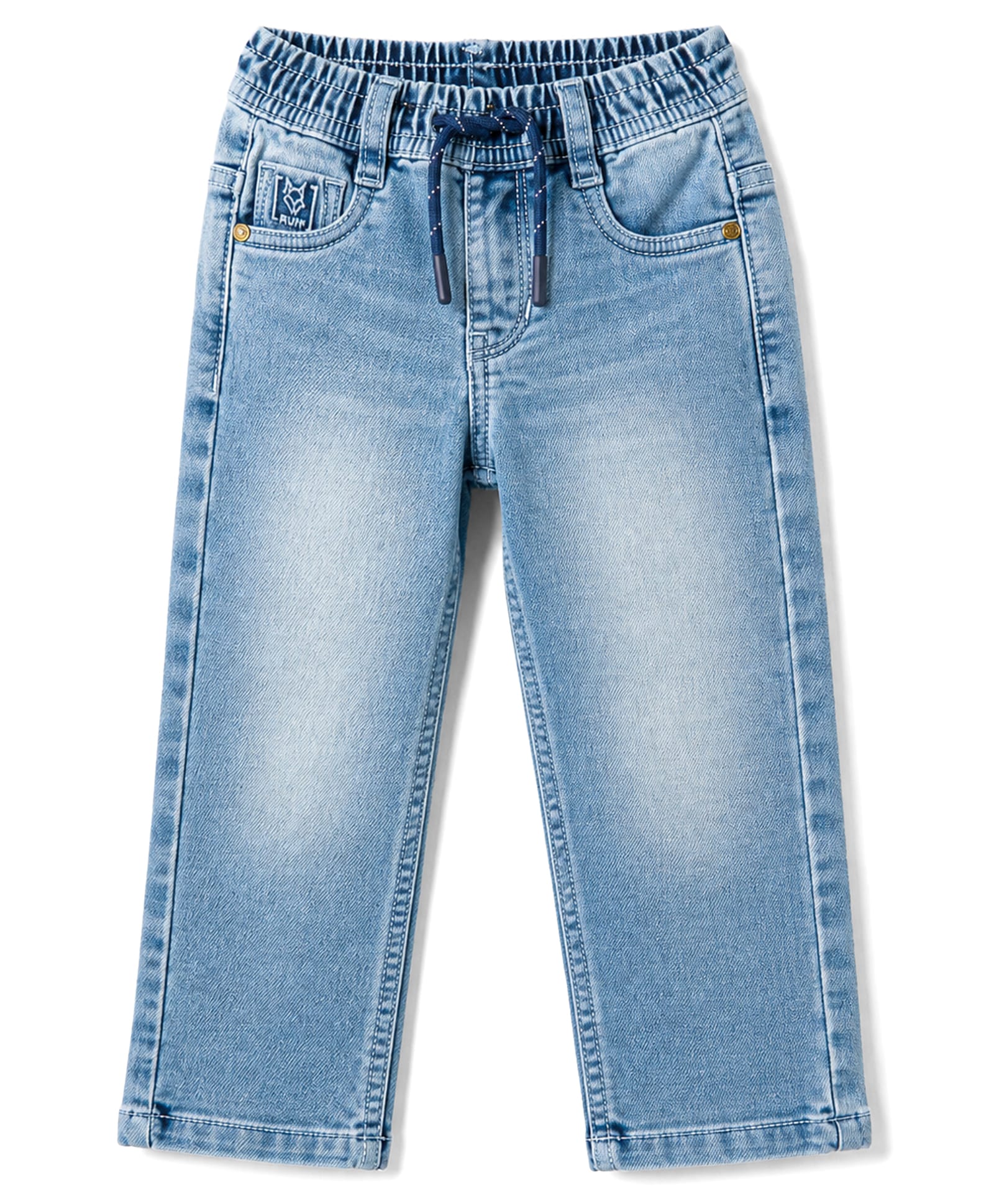 Ruff Denim Full Length Washed Jeans - Light Blue-picture-28