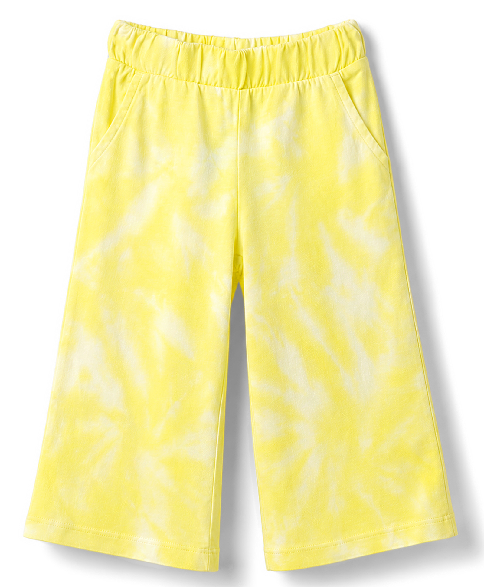 UCB Cotton Knit Full Length Tie Dye Printed Culotte - Lime Green-picture-20