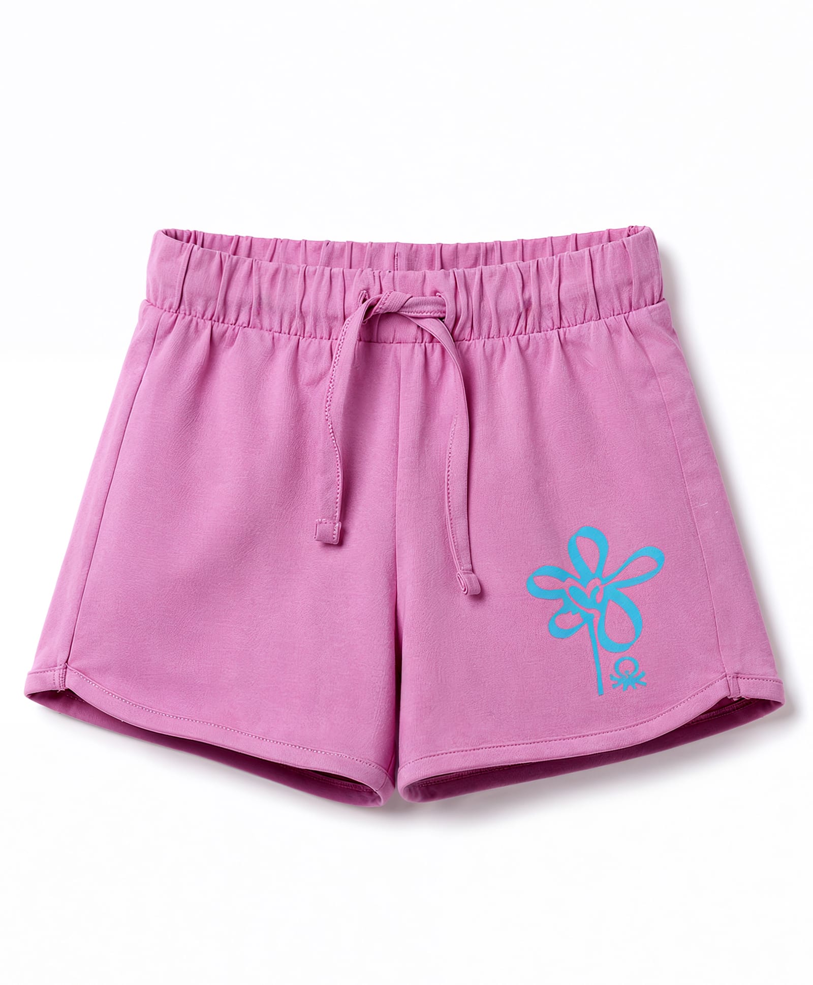 UCB Cotton Elastane Knit Knee Length Flower Printed Shorts - Purple-picture-19