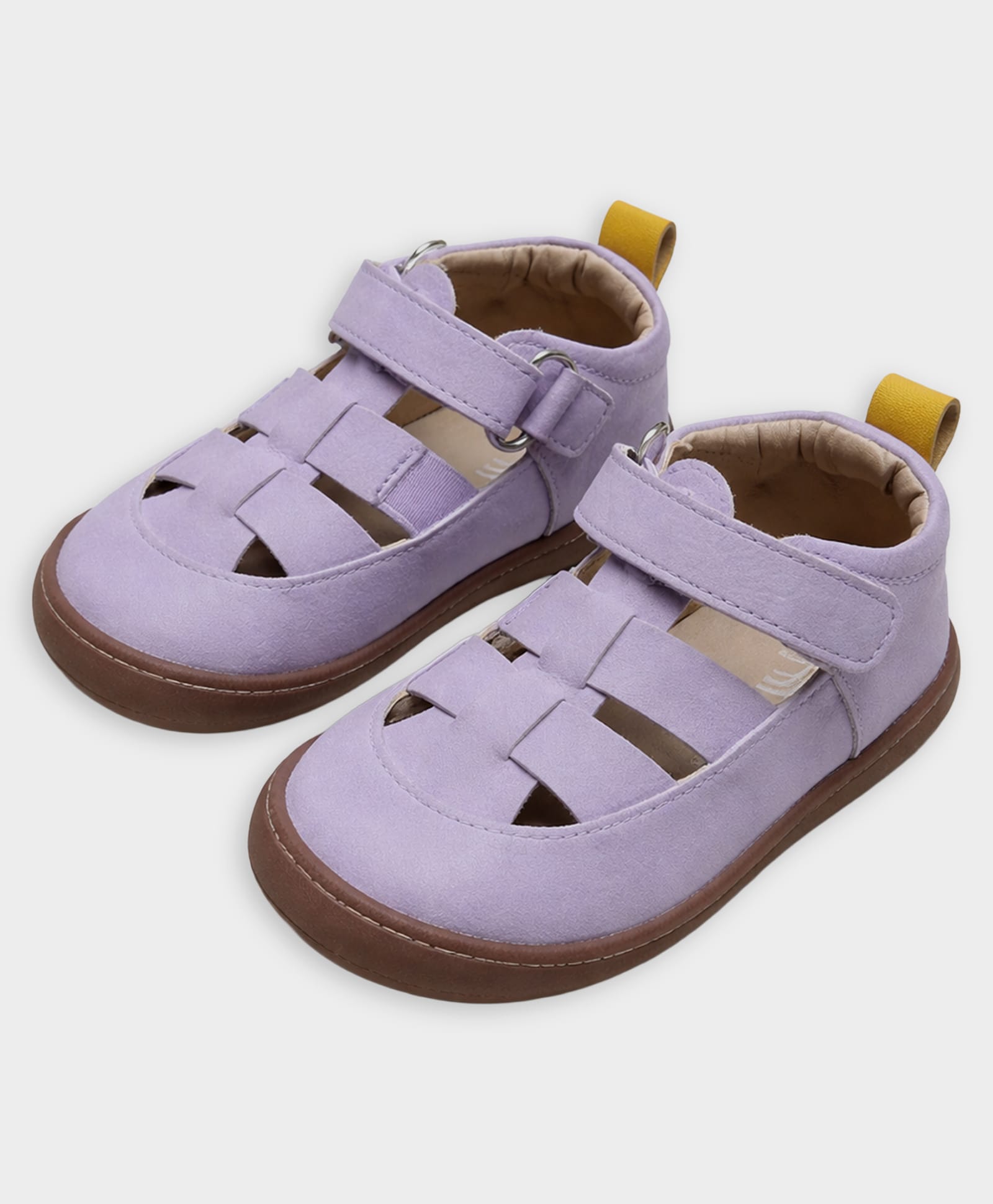 Mi Arcus Solid Velcro Closure Sandals - Lavender-image-46