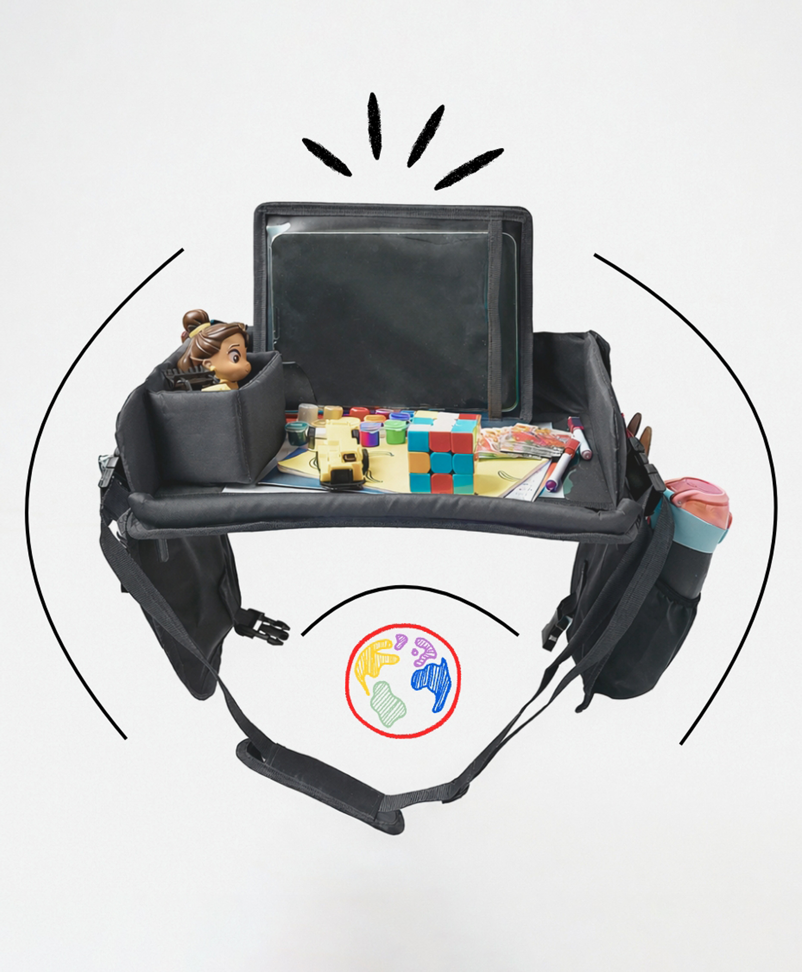 Nomado Fold & Go Travel Tray - Black-picture-6