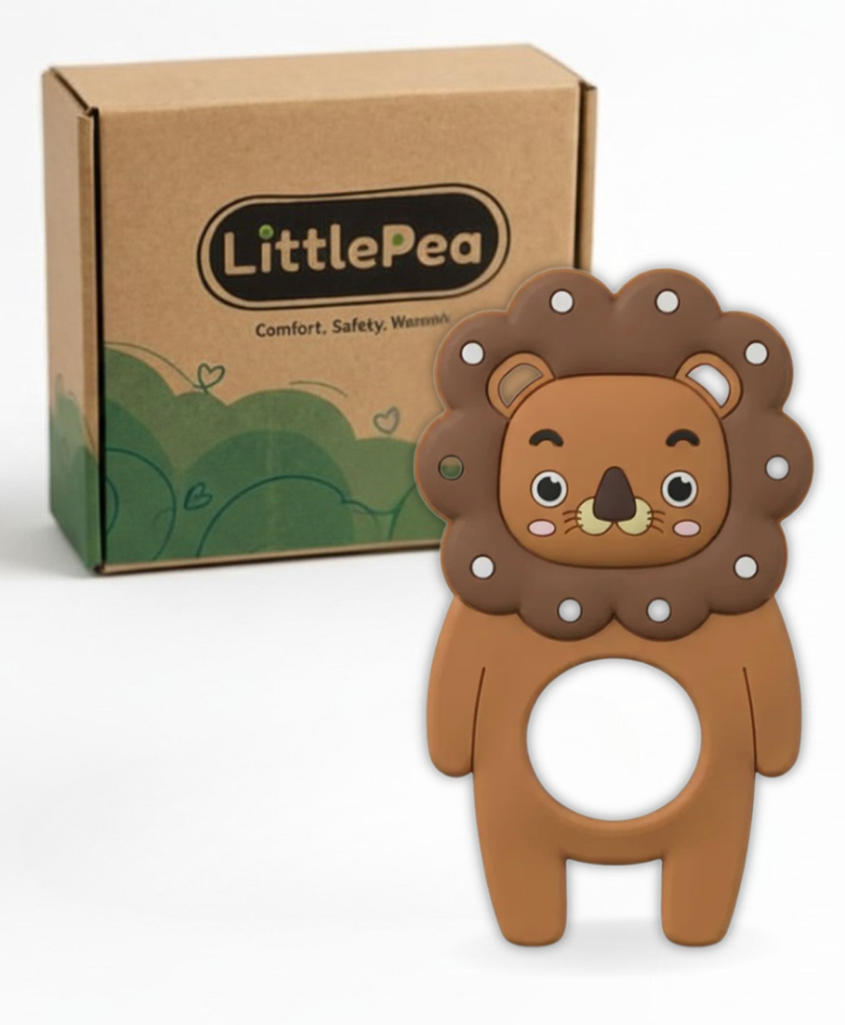 Little Pea Lion Shape Teether - Brown-image-20