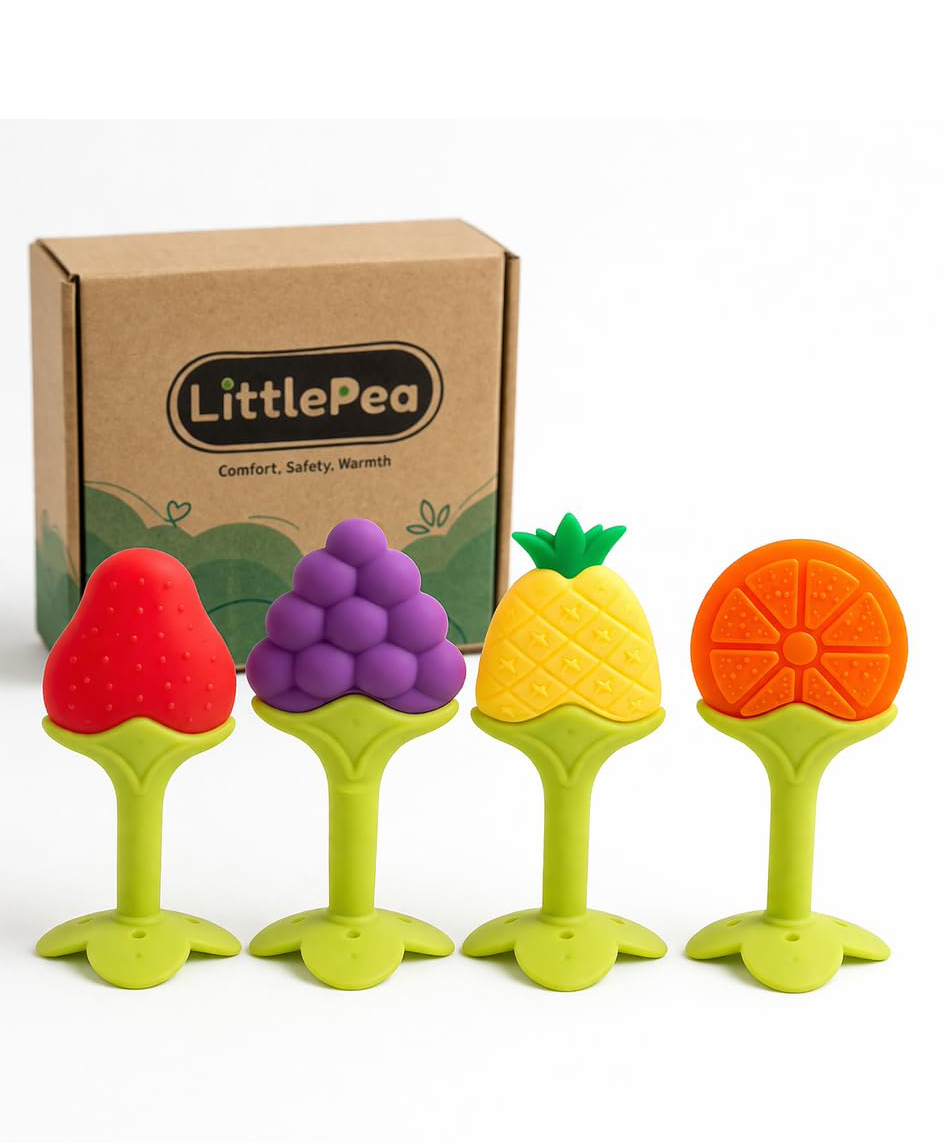 Little Pea Fruit Shape Teether - Multicolor-image-23
