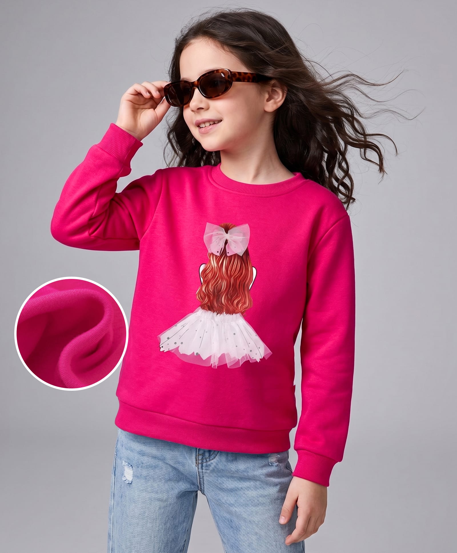 Mark & Mia Full Sleeves Printed Sweatshirt - Fuchsia-picture-10