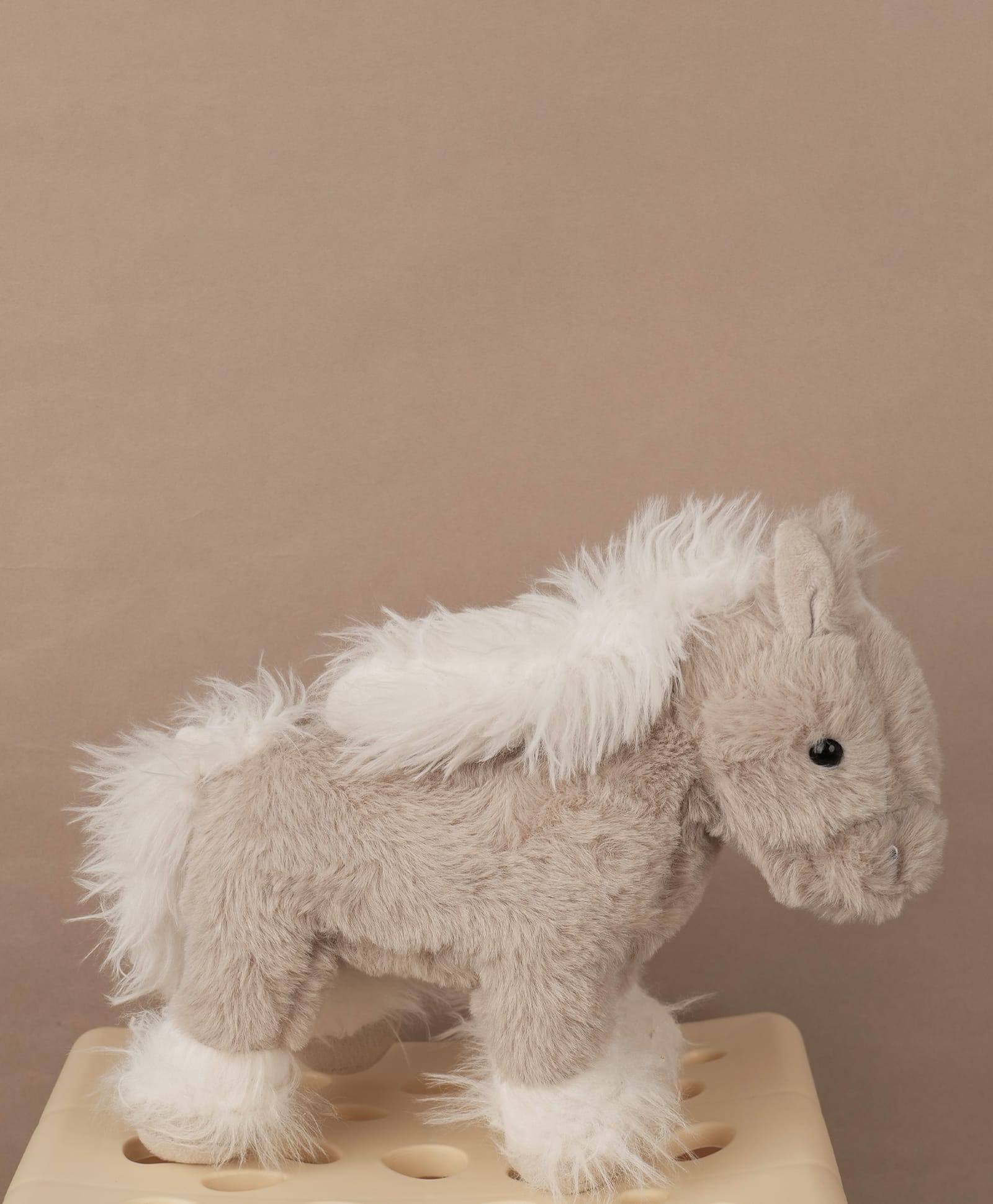 Dukiekooky 27 cm Kids Super Cute & Adorable Furry Horse Soft Toy- Grey-image-46