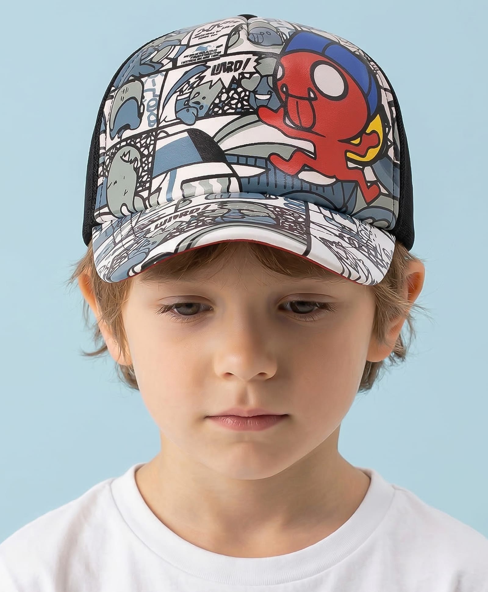 Vritraz Woven Capricorn Text Baseball Printed Cap - Grey - Circumference 52-56 Cm-image-11