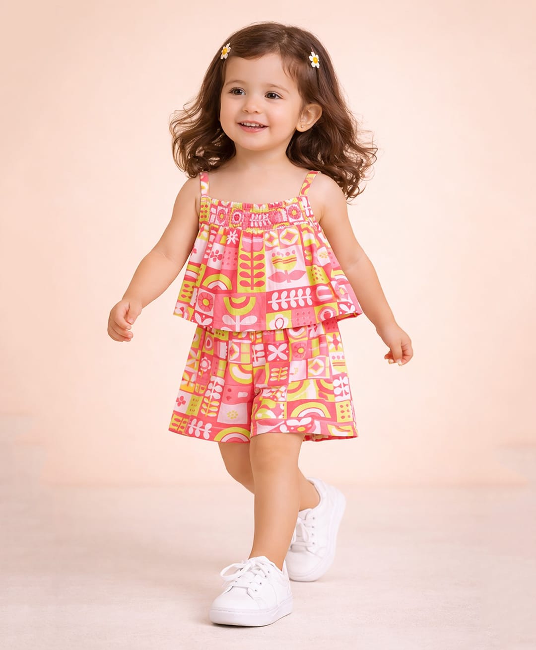 StyloBug Cotton Woven Sleeveless Floral Printed Jumpsuit - Pink-picture-11