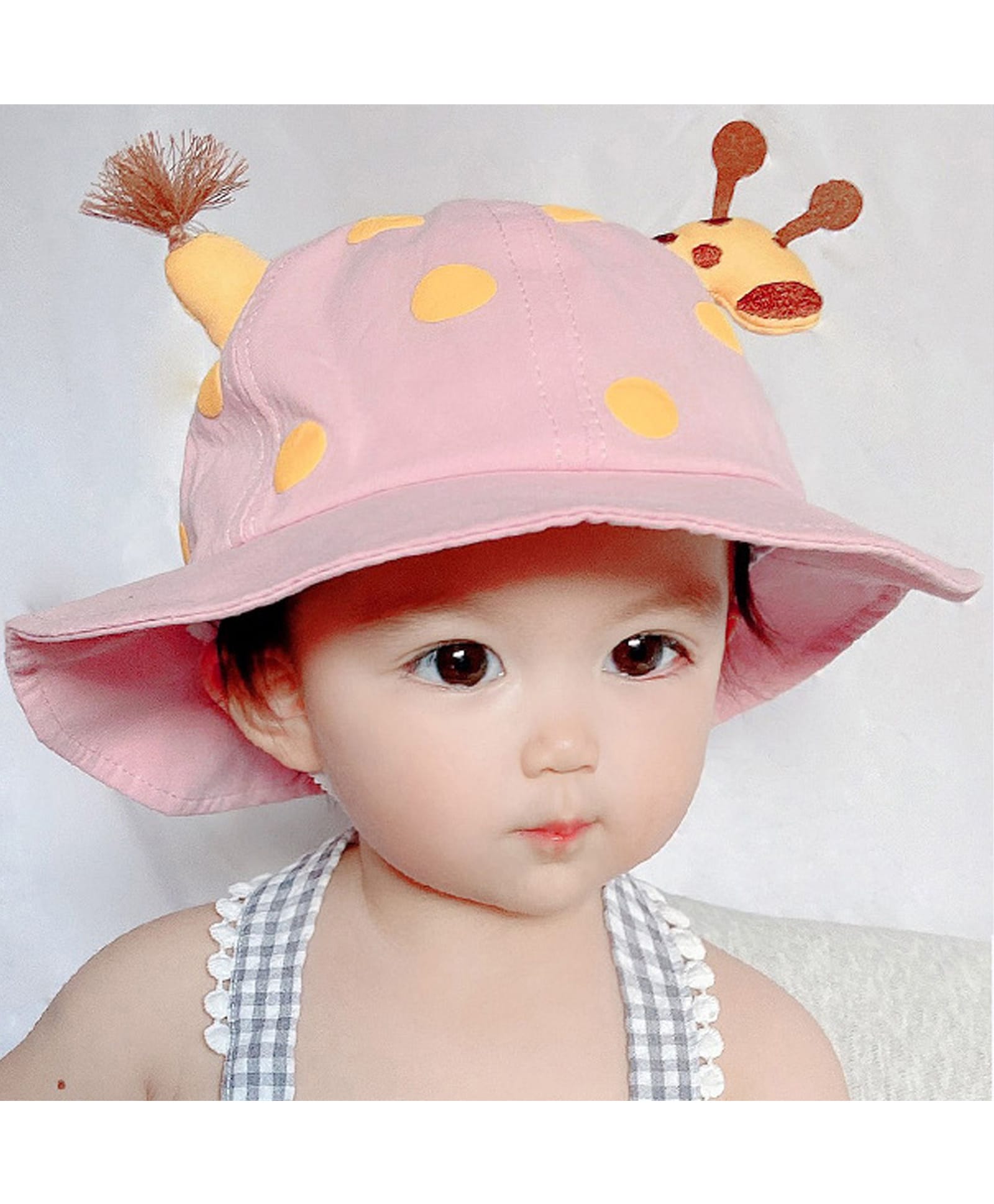 Babymoon Cotton Blend Knit Giraffe Applique Detailed Hat - Pink - Circumference - 52 Cm-picture-22