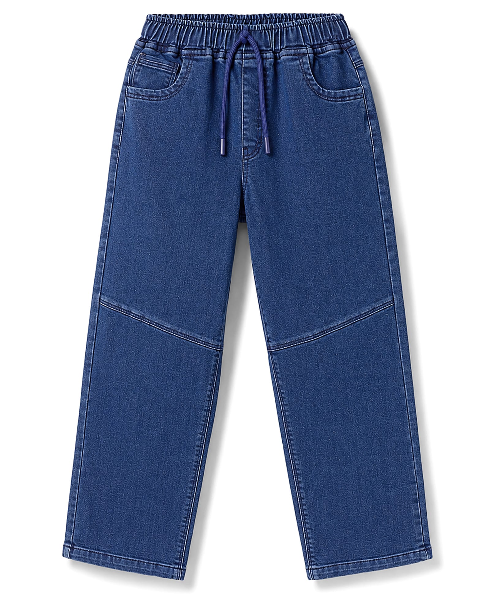 Olio Kids Denim Woven Full Length Solid Color Jeans - Navy Bue-picture-27